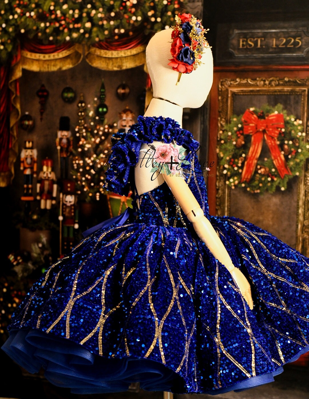 Rts euc "Nutcracker Dance" - Blue Petal Length Dress ( 6 Year - Petite 8 Year)