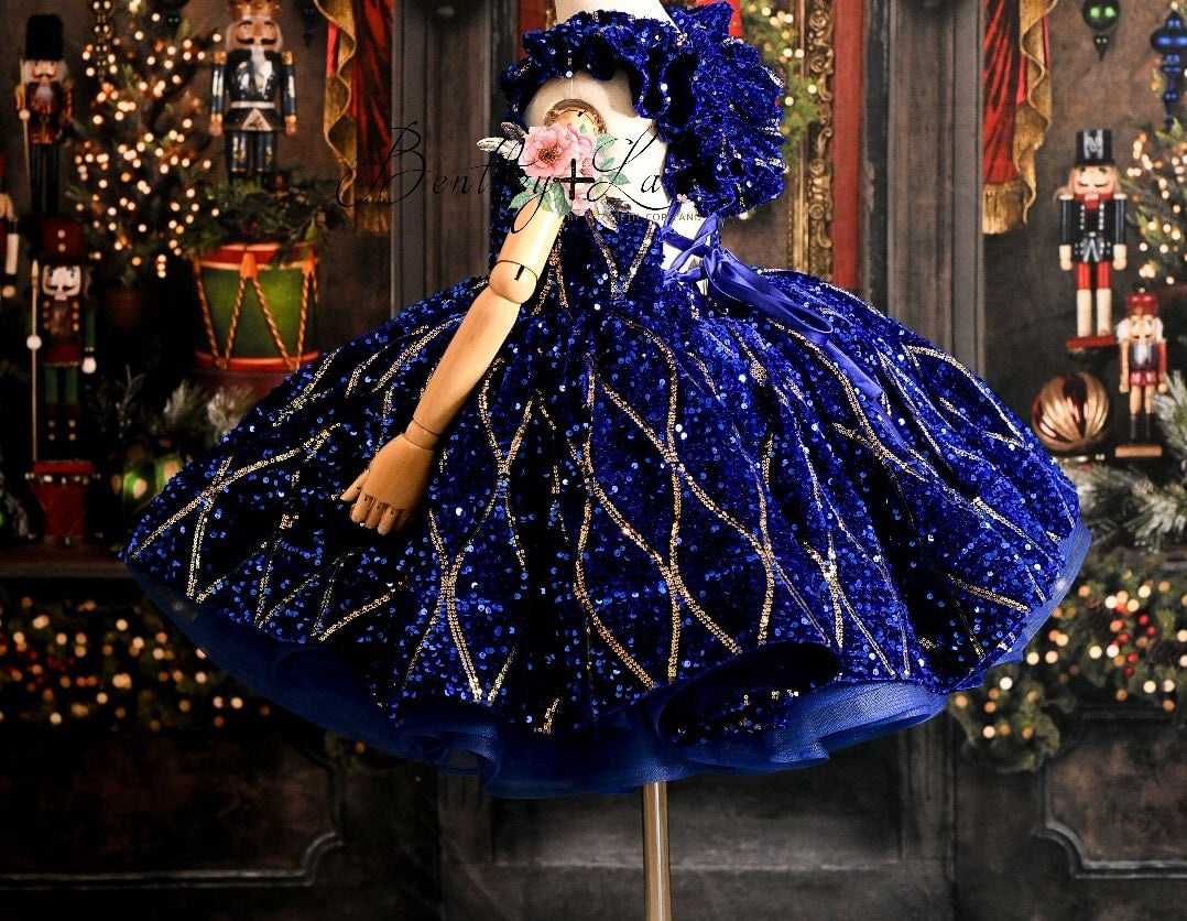 Rts euc "Nutcracker Dance" - Blue Petal Length Dress ( 6 Year - Petite 8 Year)
