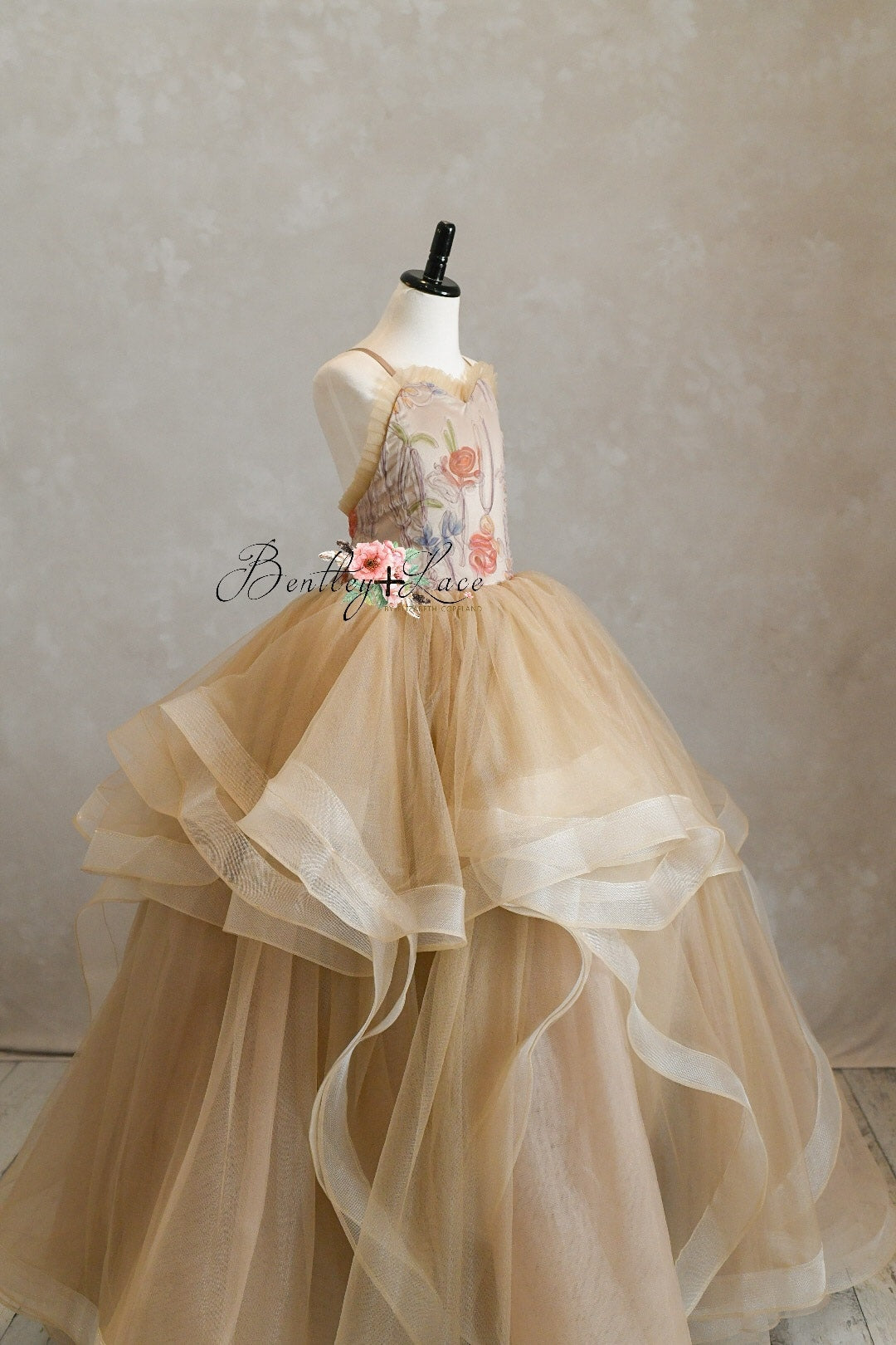 "Valley" Floor long gown 10 year- petite 13 year
