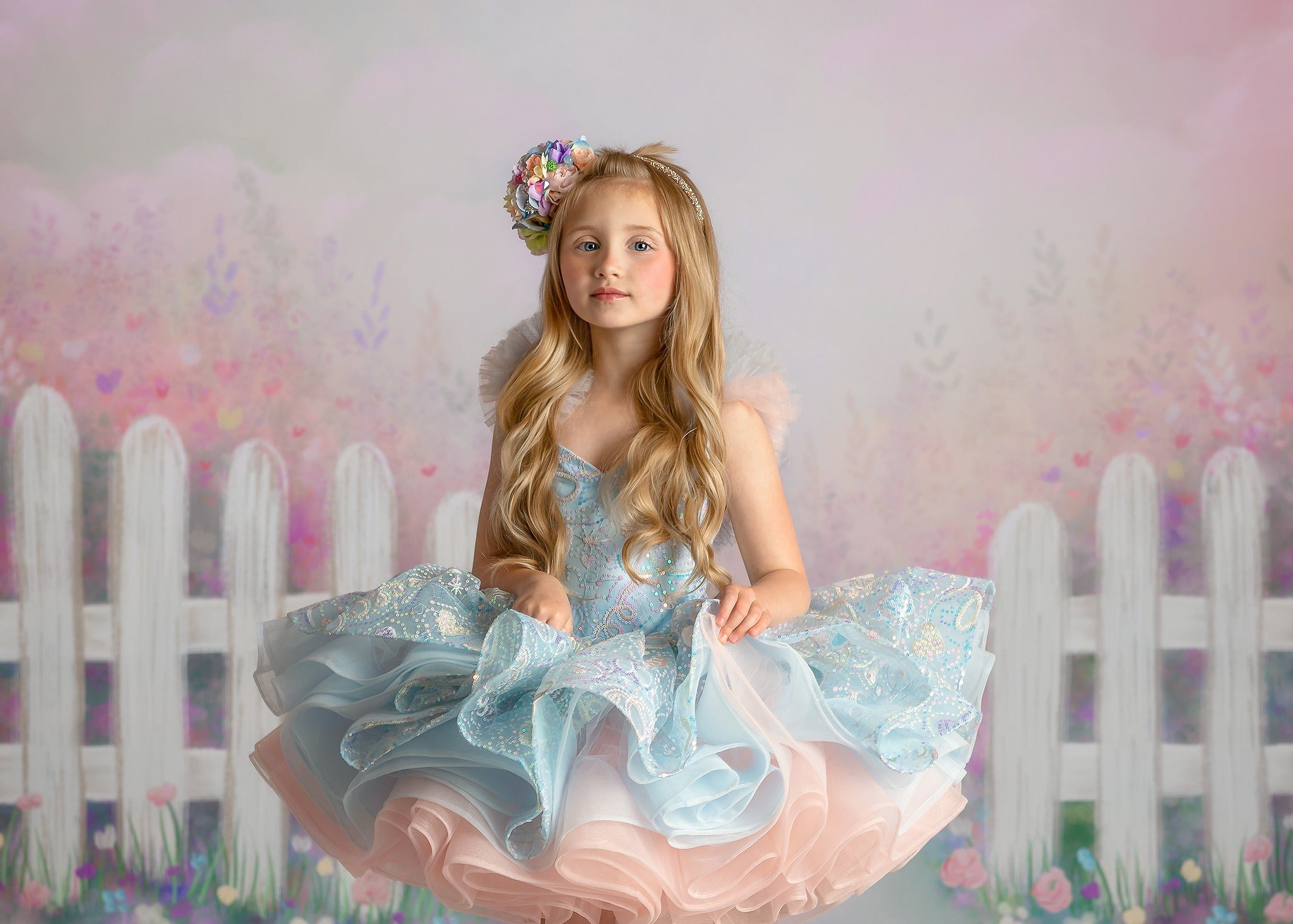 "Birthday Party" - Petal Short Length Dress (4 Year - 5 Year)