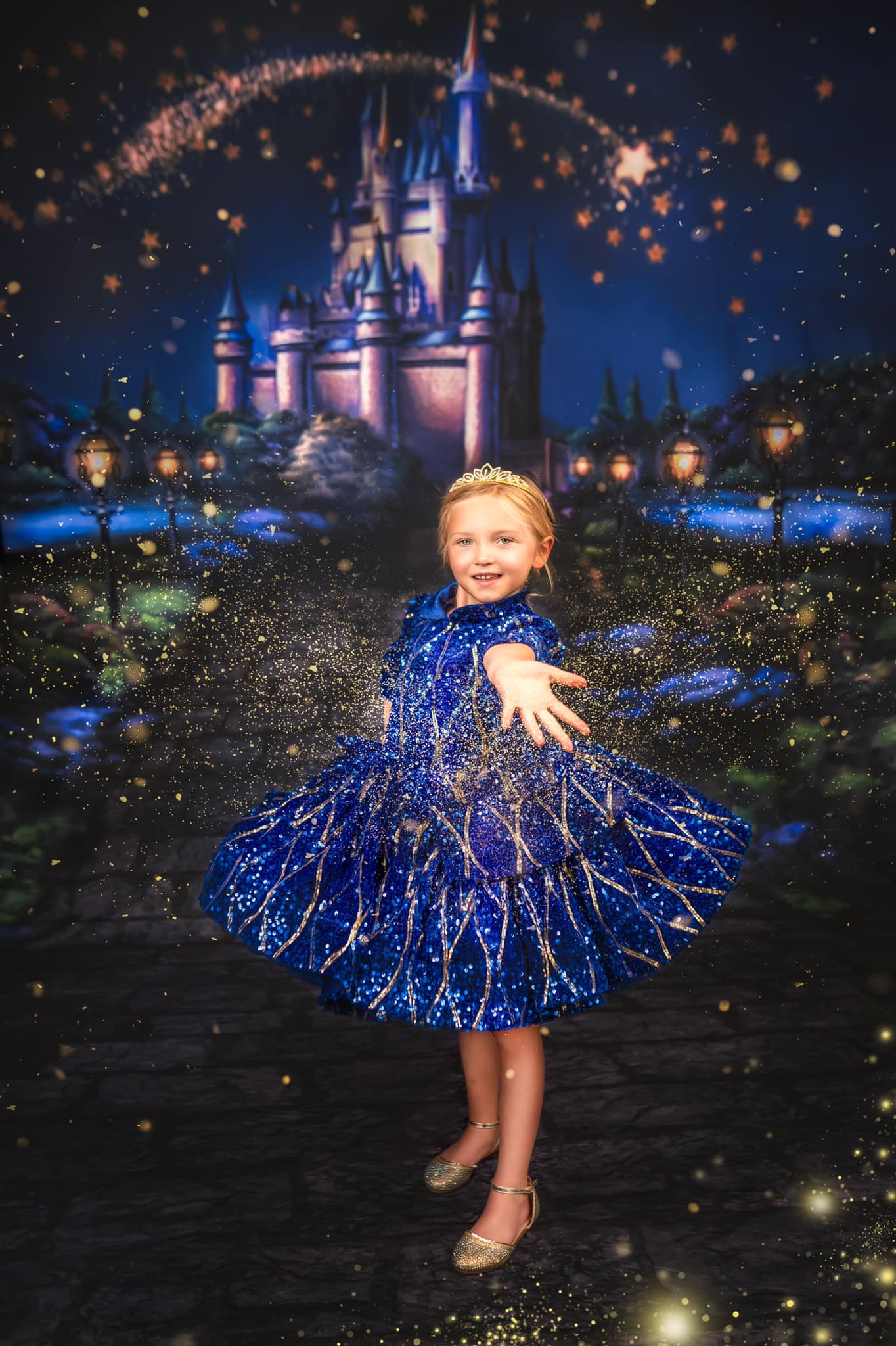 Rts euc "Nutcracker Dance" - Blue Petal Length Dress ( 6 Year - Petite 8 Year)