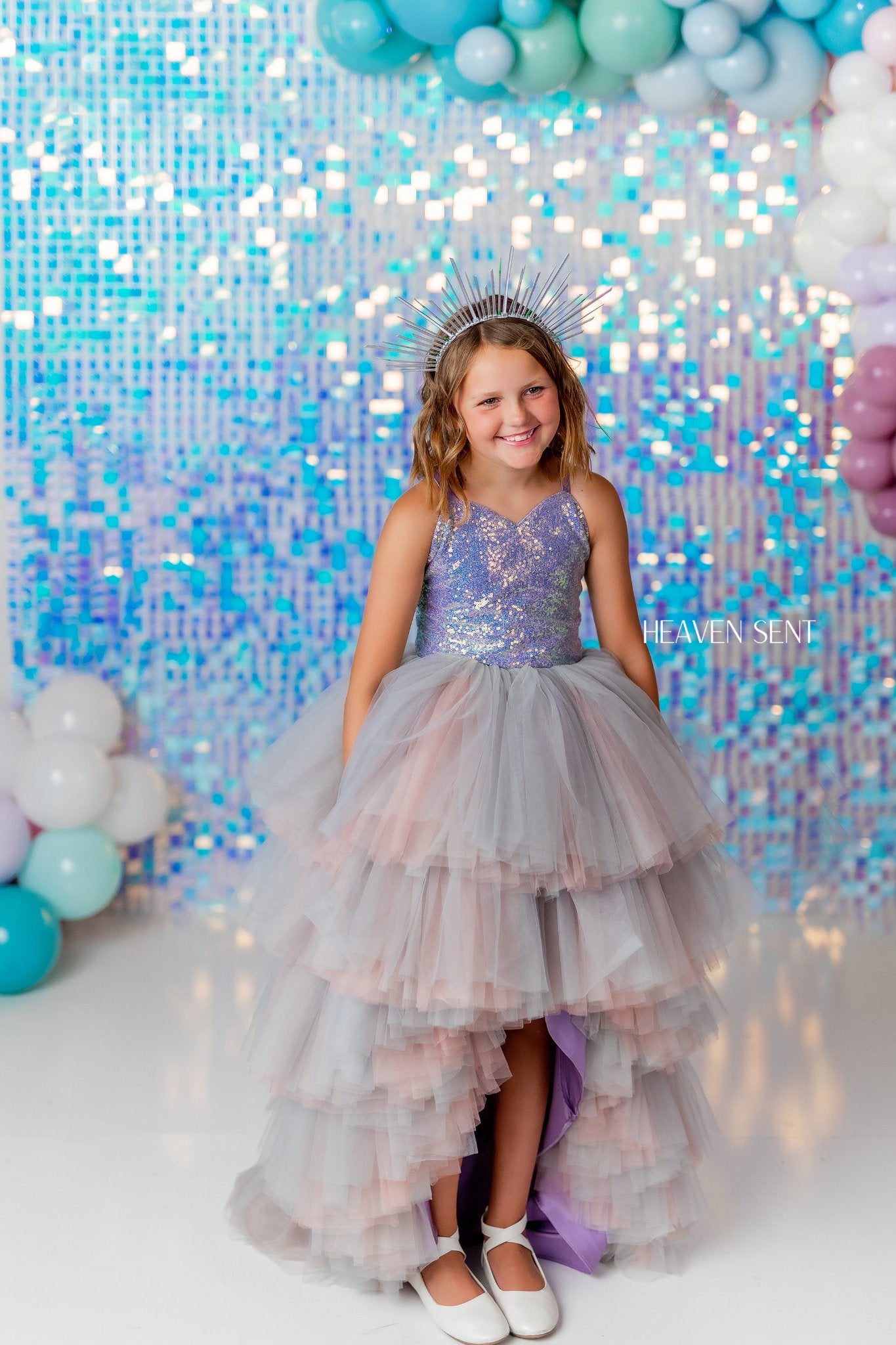 "Mermaid Kisses"  High Low - Editorial Dress, Couture Gown, Special Occasion Dress