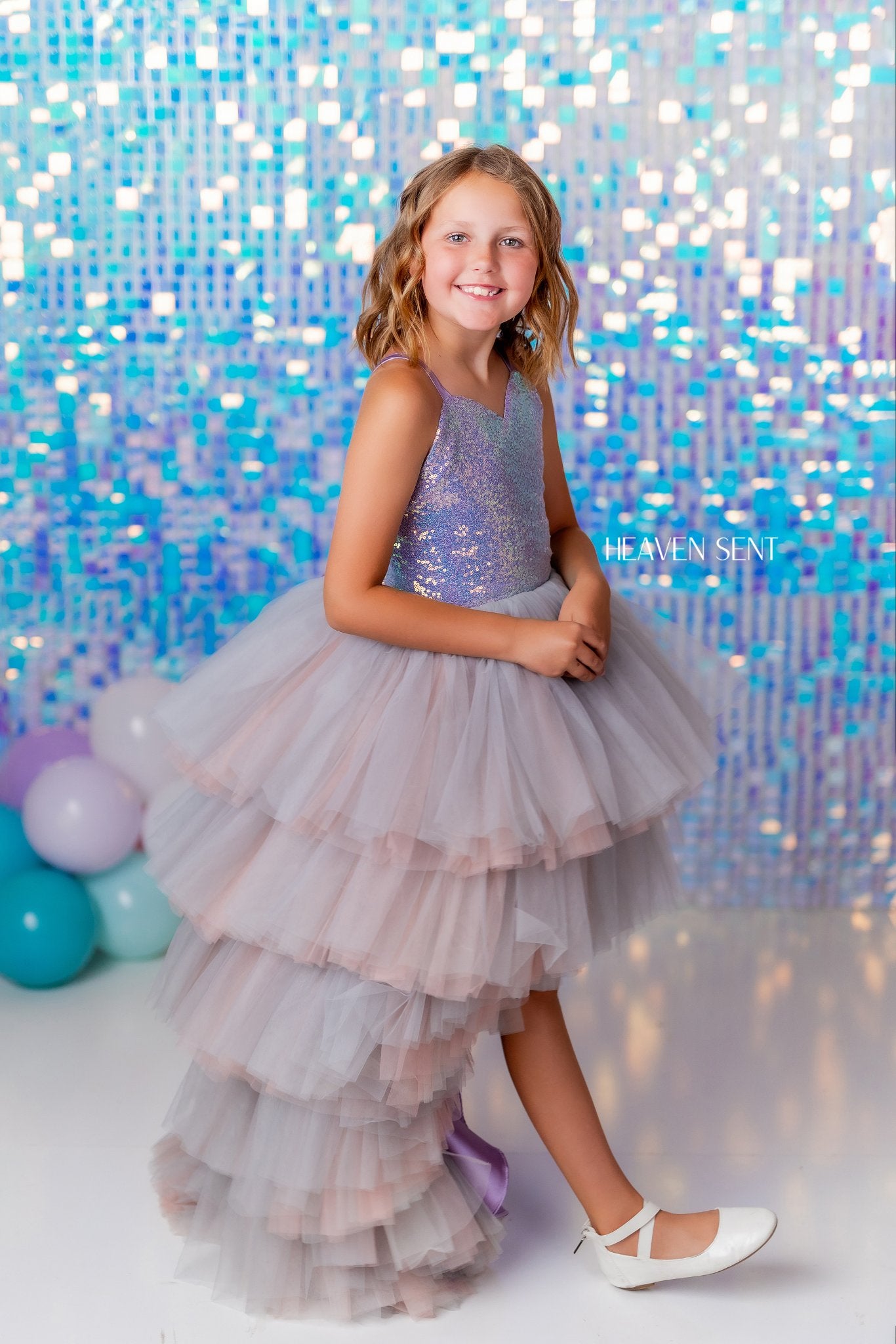 "Mermaid Kisses"  High Low - Editorial Dress, Couture Gown, Special Occasion Dress