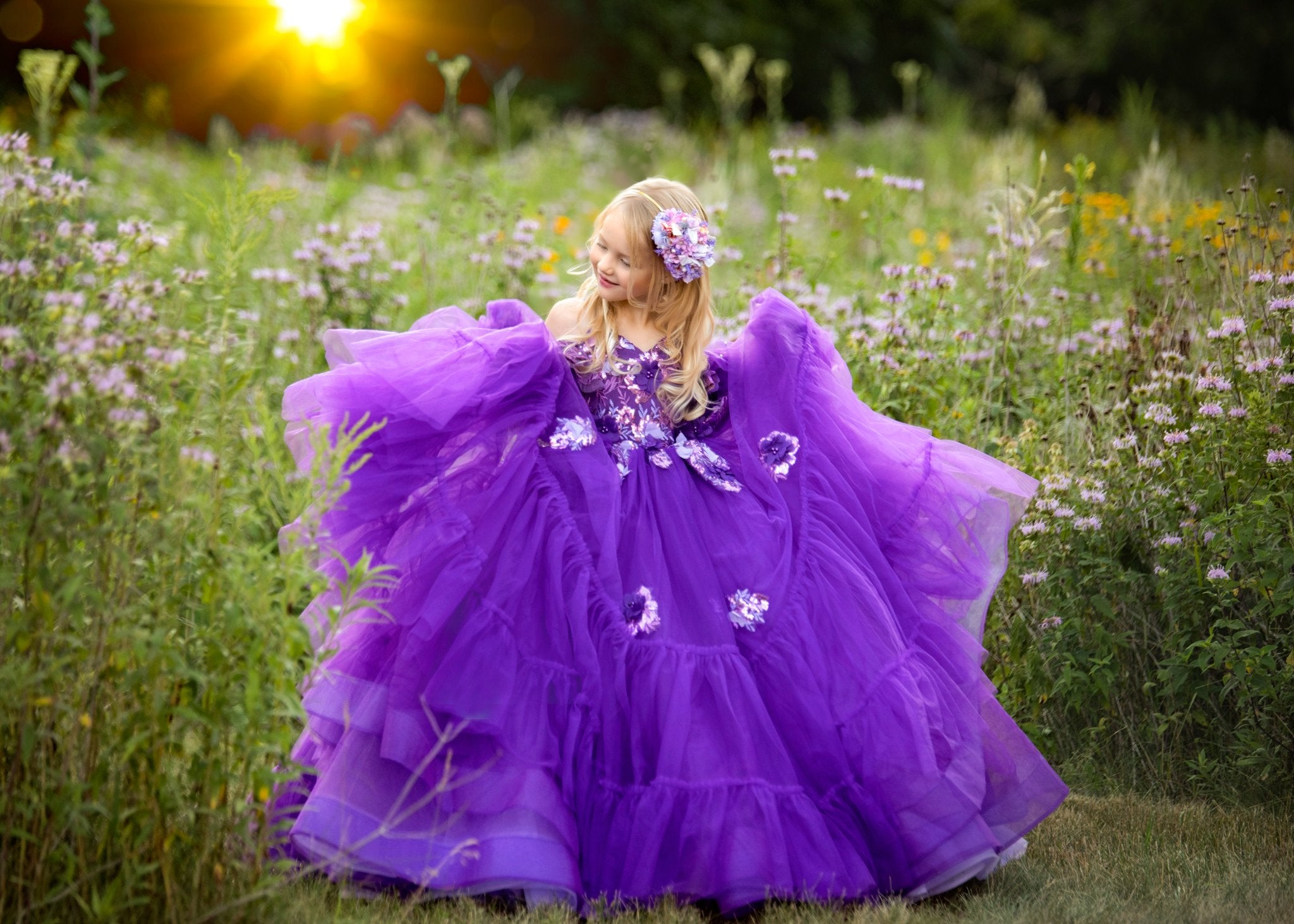 Amethyst- Floor Length Dress ( 5 Year - Petite 6 Year)
