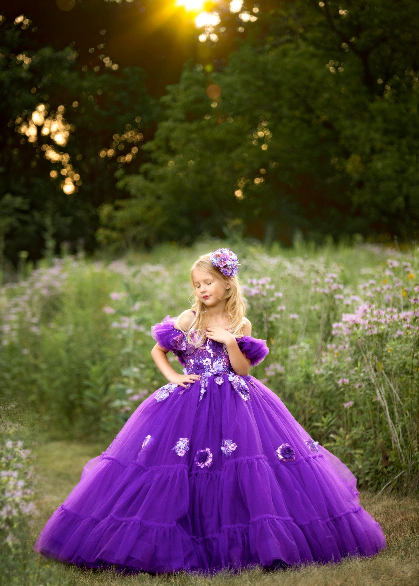 Amethyst- Floor Length Dress ( 5 Year - Petite 6 Year)