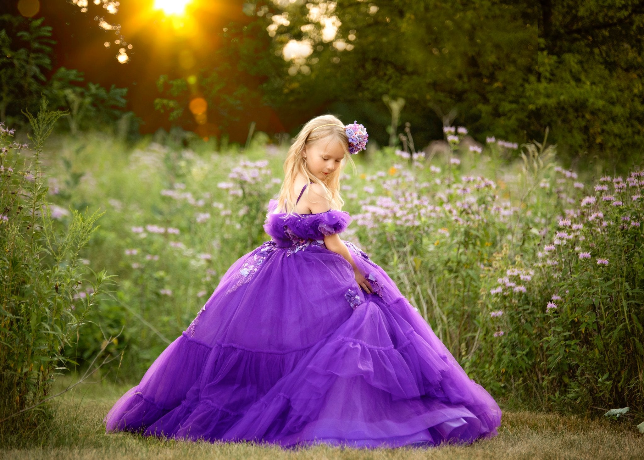 Amethyst- Floor Length Dress ( 5 Year - Petite 6 Year)