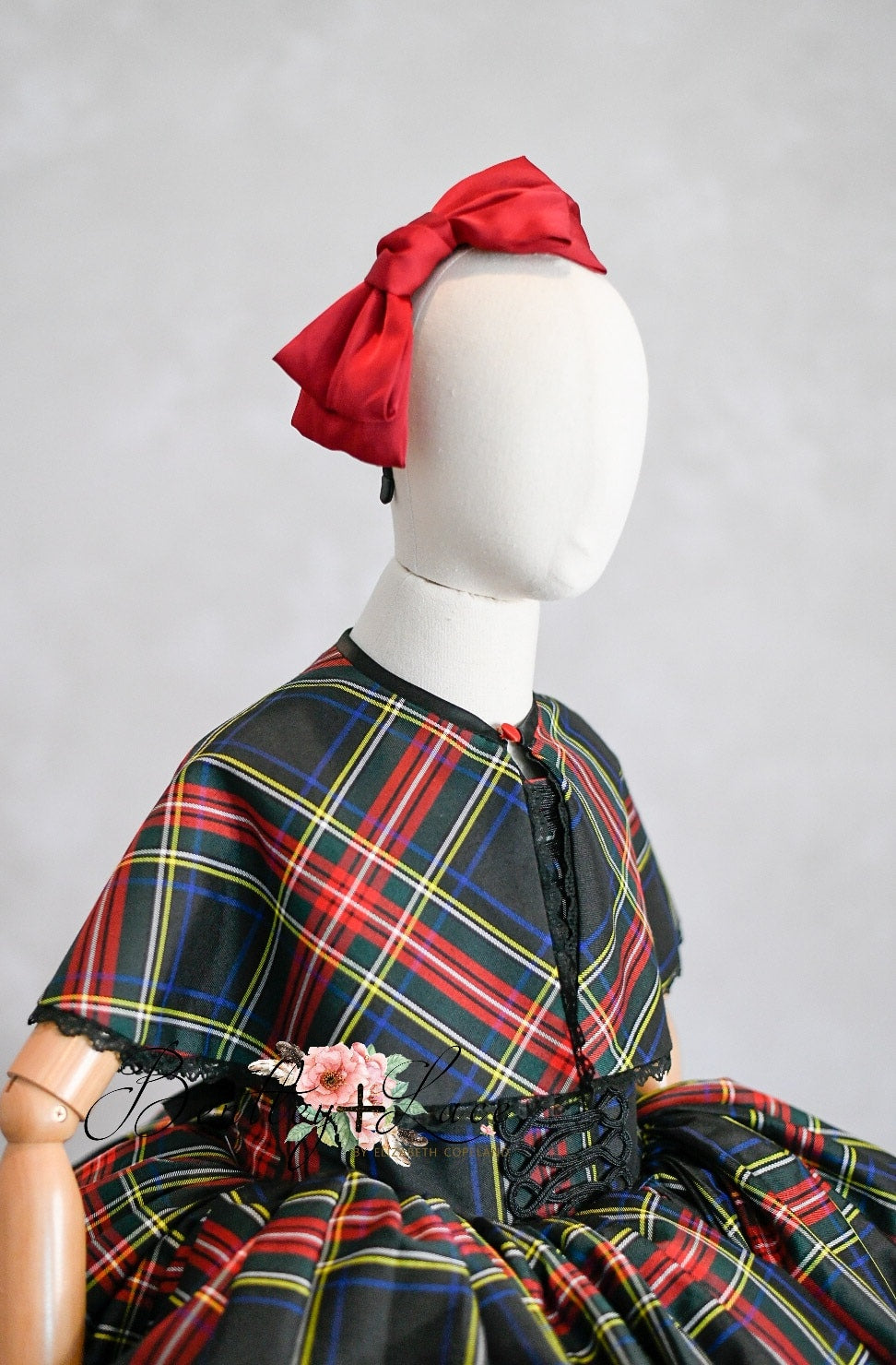 "Darling Plaid" - Pick color option. Editorial Dress, Couture Gown, Special Occasion Dress