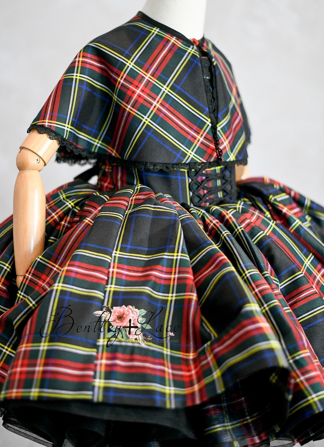 "Darling Plaid" - Pick color option. Editorial Dress, Couture Gown, Special Occasion Dress
