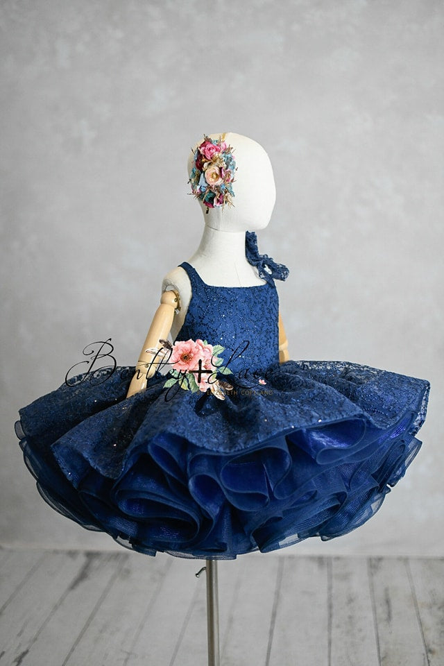 RTS NEW "SAPPHIRE" - Petal Short Length Dress (6 Year - Petite 7 Year)