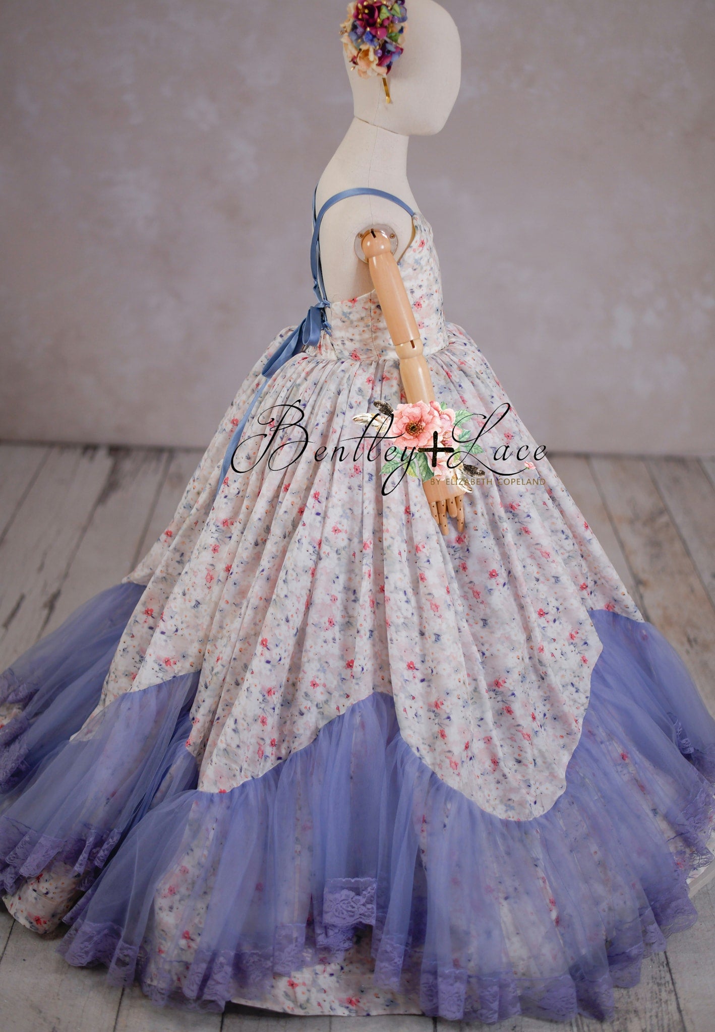 Mayfair- floor length - chiffon floral (5-6 year)