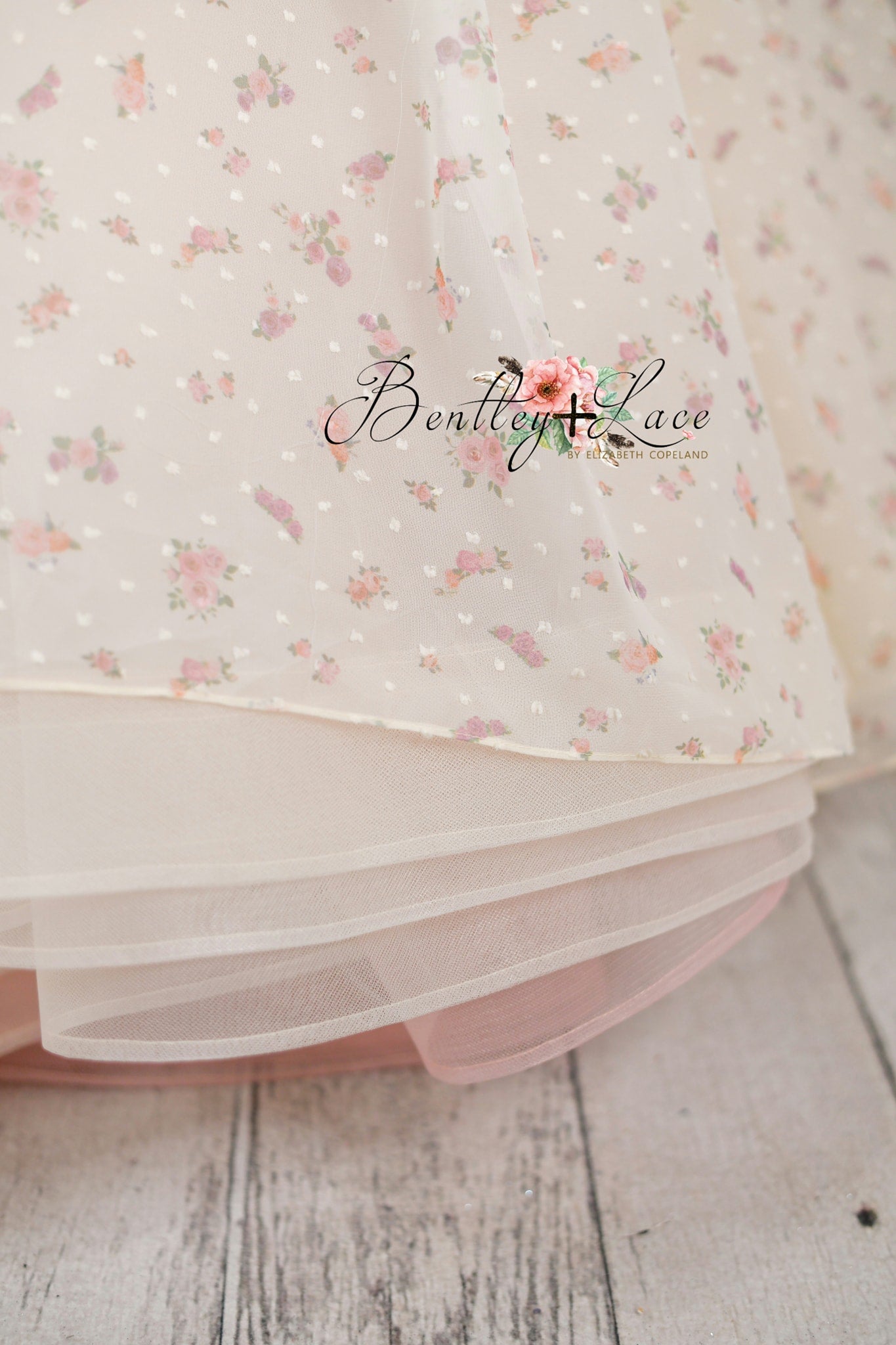 Jardin De Fleurs- floor length - ivory floral (5-6 year)