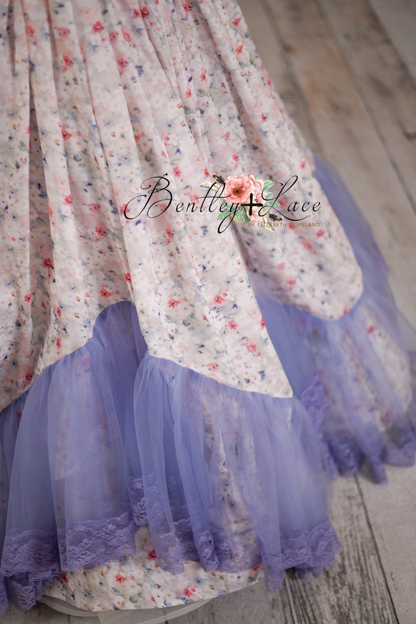 Mayfair- floor length - chiffon floral (5-6 year)