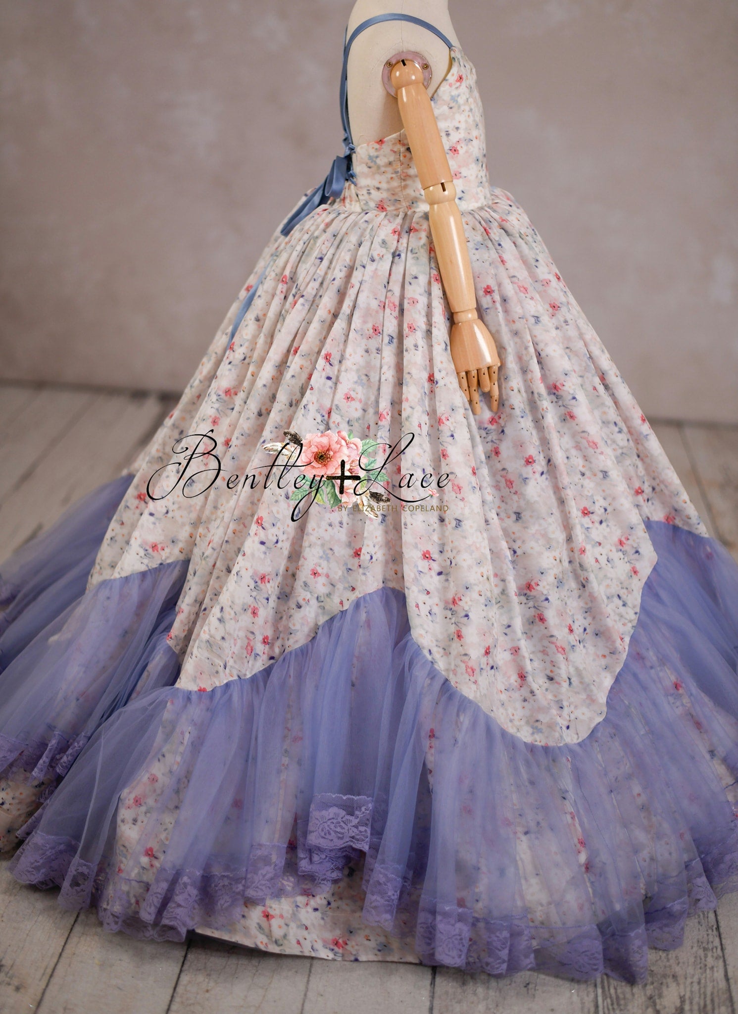 Mayfair- floor length - chiffon floral (5-6 year)