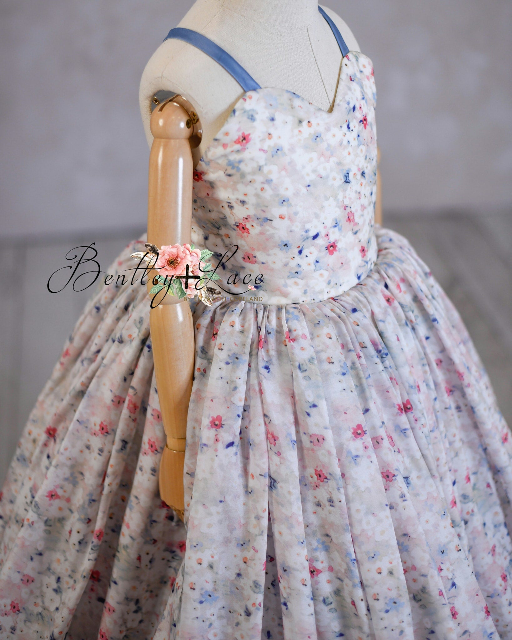 Mayfair- floor length - chiffon floral (5-6 year)