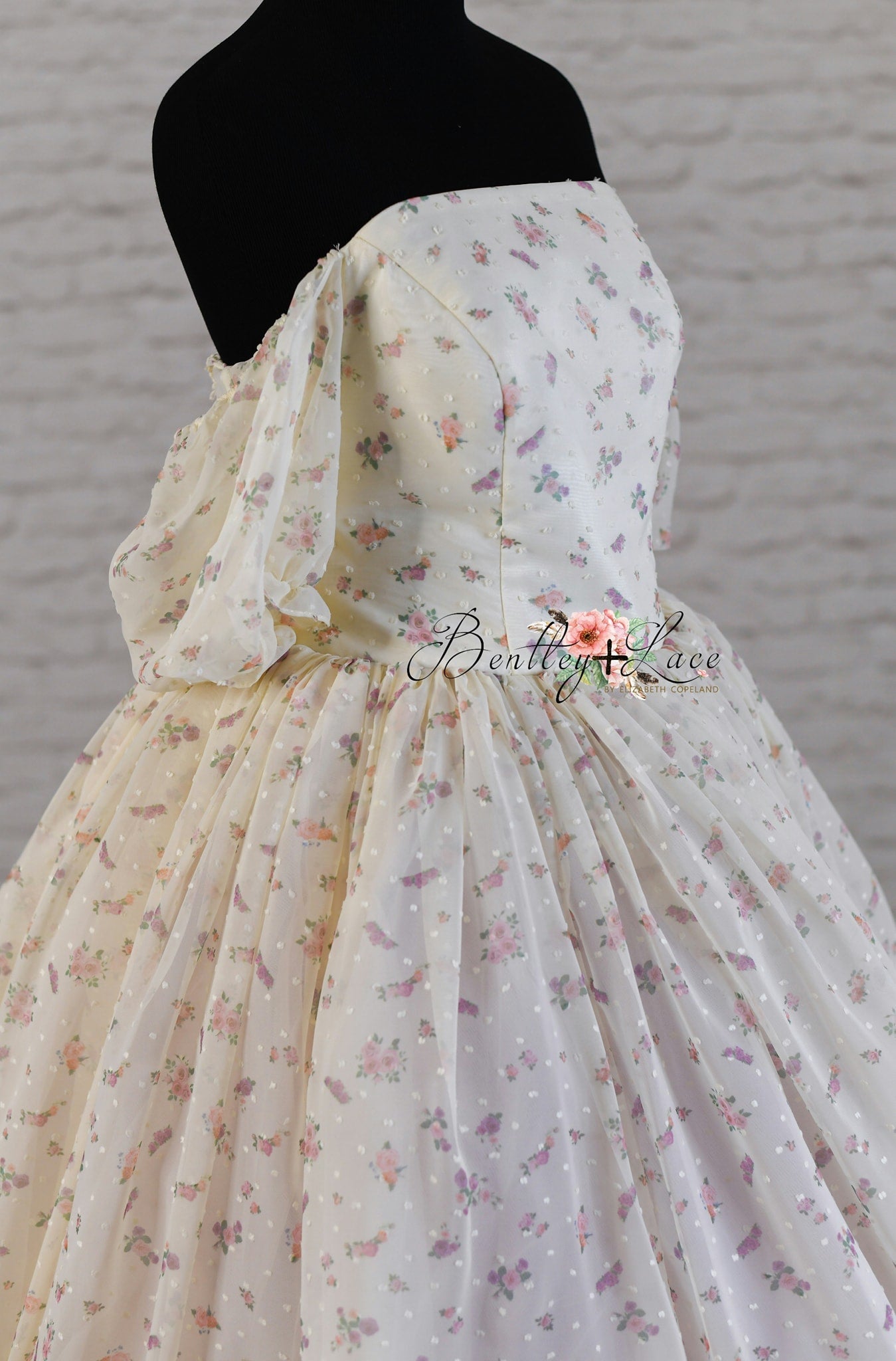 Jardin De Fleurs- floor length - ivory floral (teen- 0-2 adult)