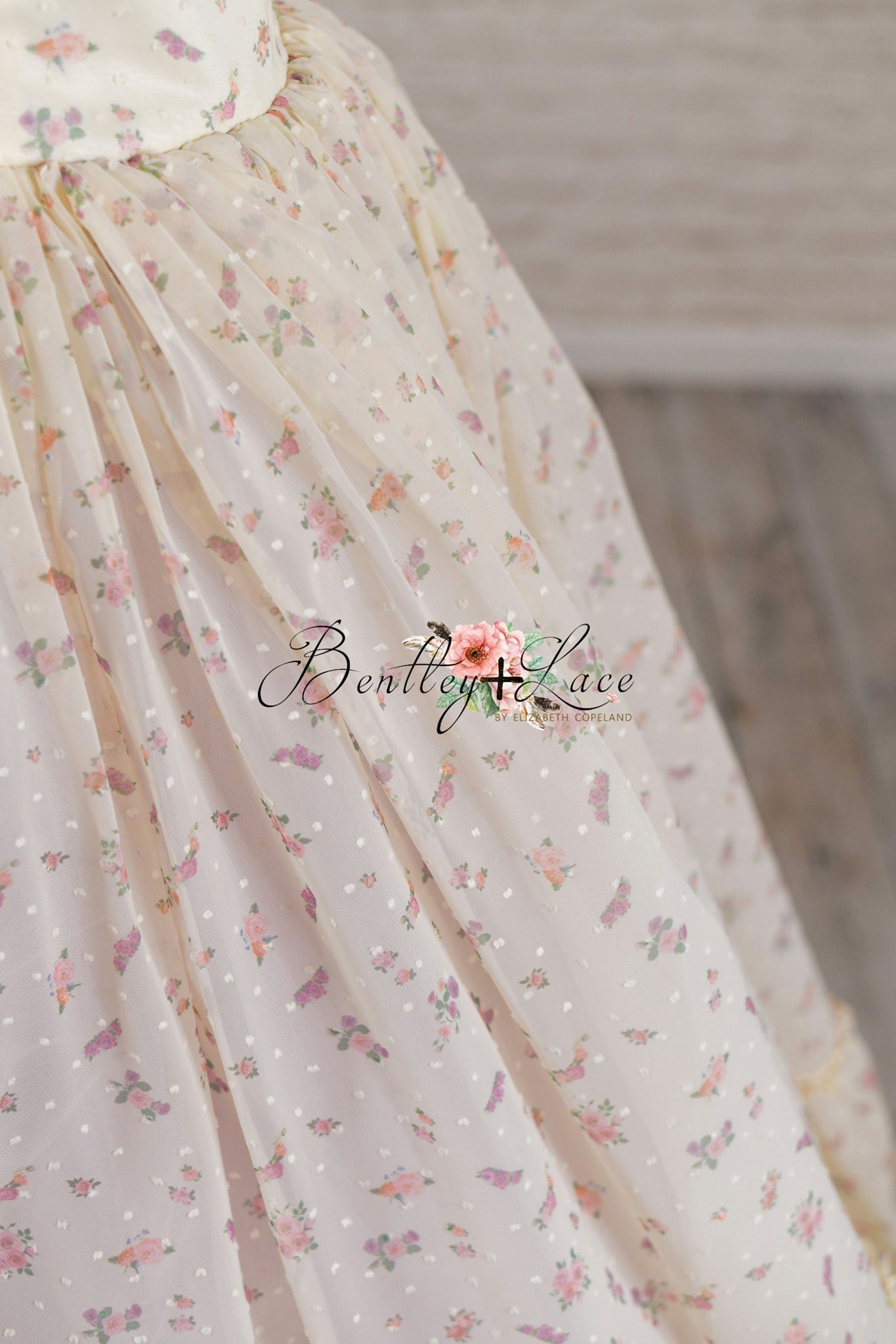 Jardin De Fleurs- floor length - ivory floral (teen- 0-2 adult)