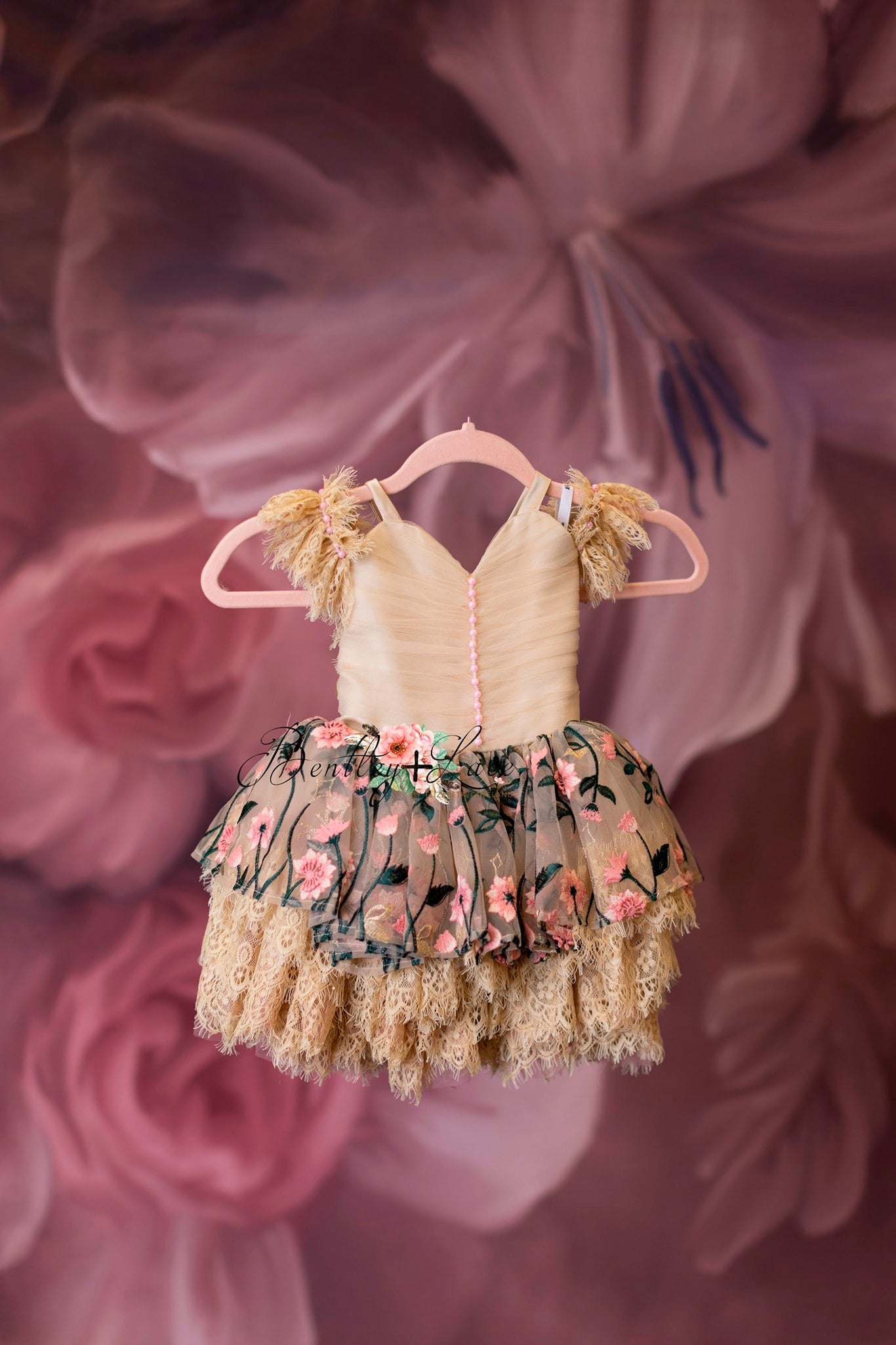 "Dance of the blooms" - Toddler petal length ( 3 Year - Petite 4 Year)