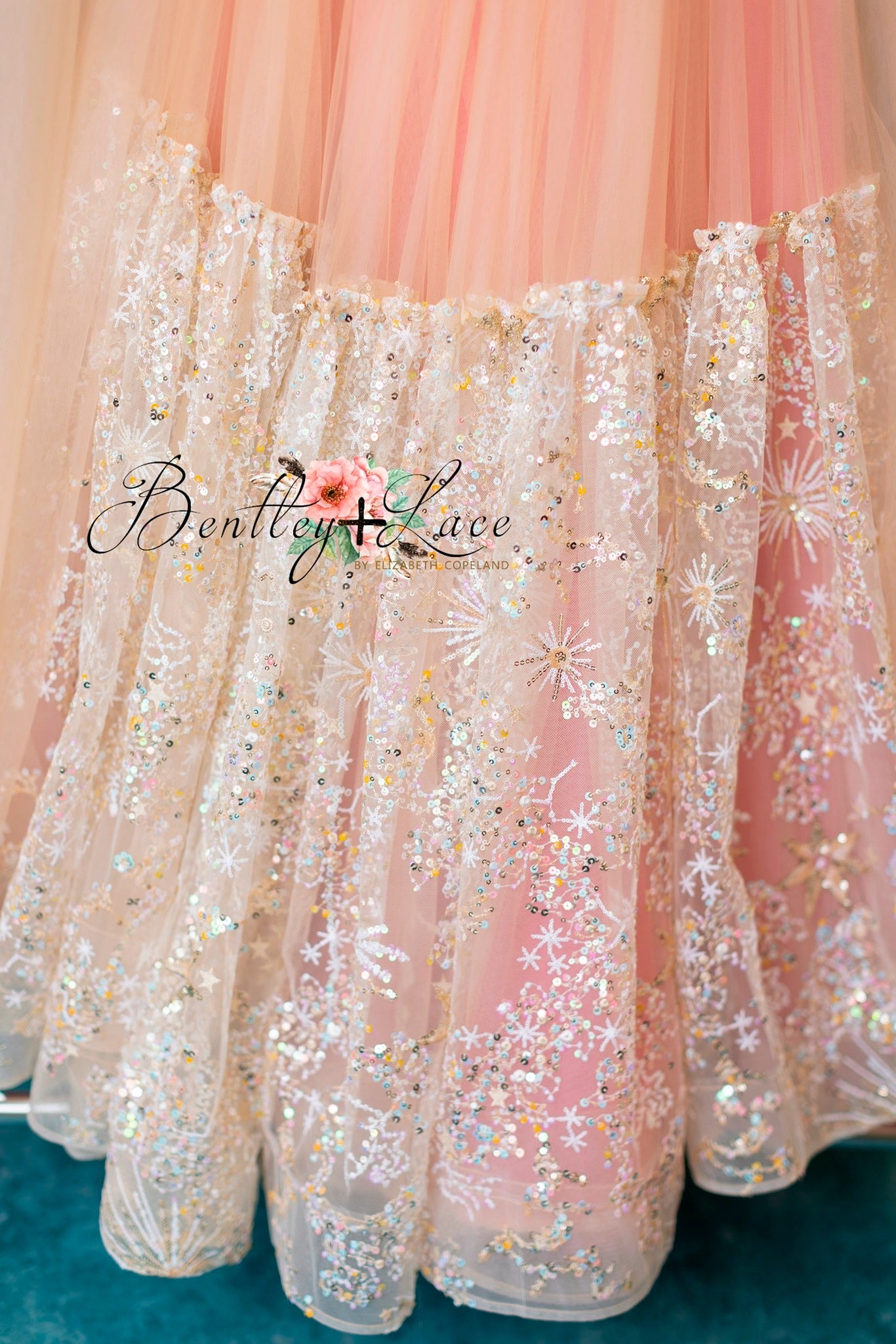 "Nassau" - Stars tulle Floor Length ( 8 Year - 9 Year)