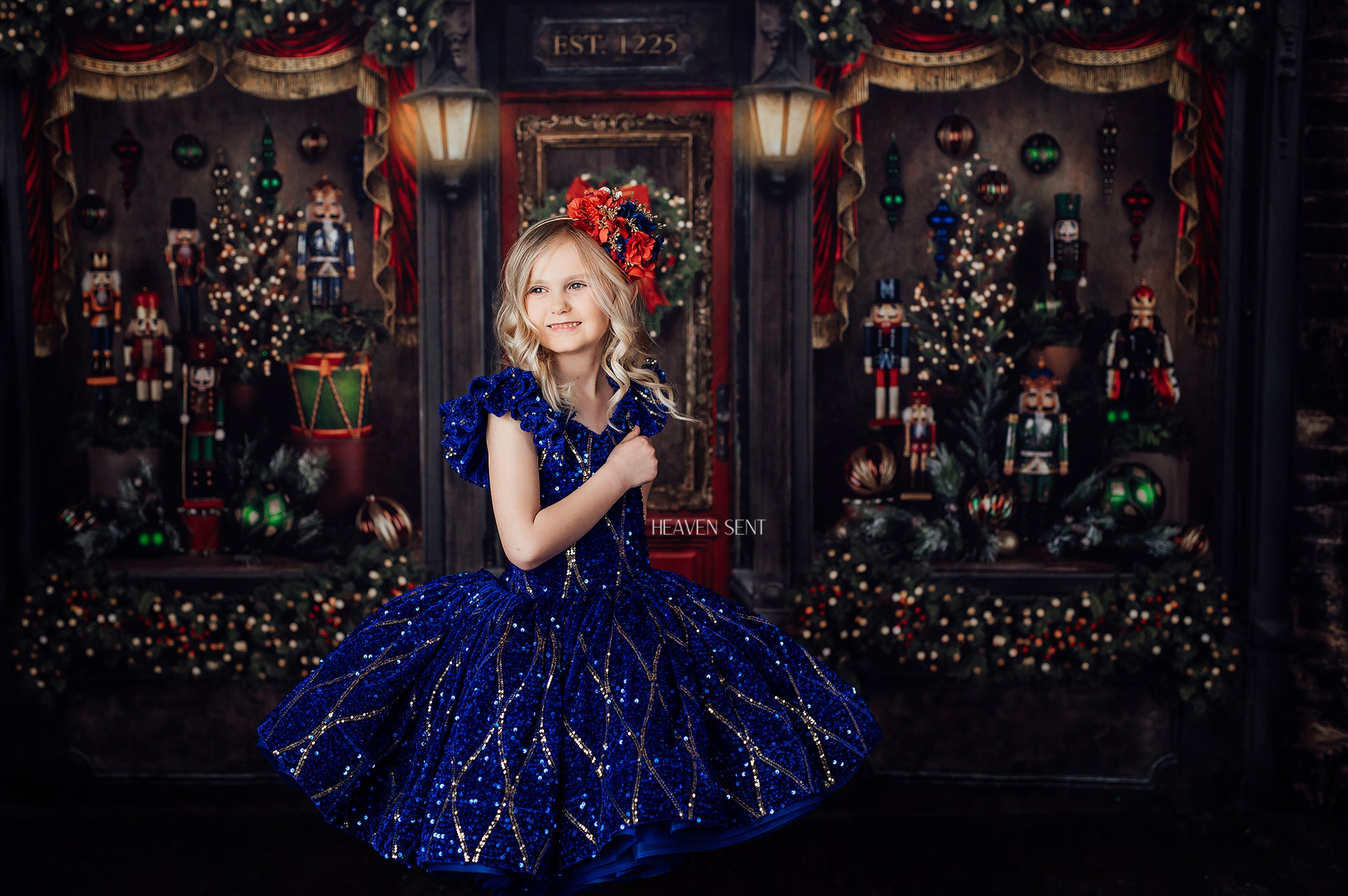 Rts euc "Nutcracker Dance" - Blue Petal Length Dress ( 6 Year - Petite 8 Year)