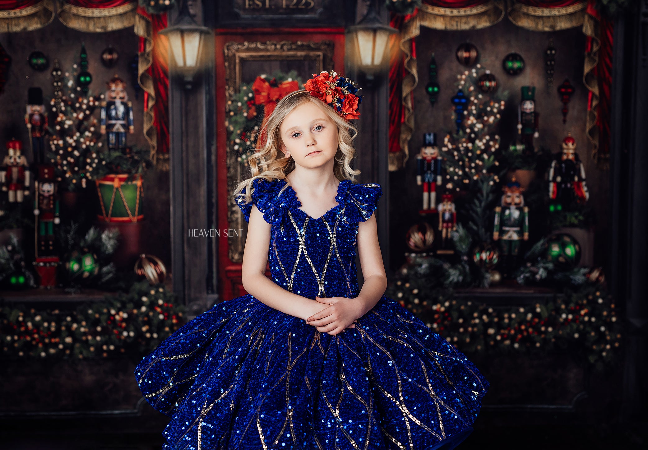 Rts euc "Nutcracker Dance" - Blue Petal Length Dress ( 6 Year - Petite 8 Year)