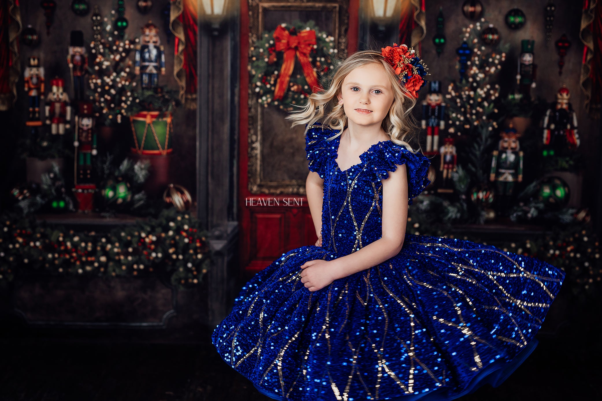 Rts euc "Nutcracker Dance" - Blue Petal Length Dress ( 6 Year - Petite 8 Year)