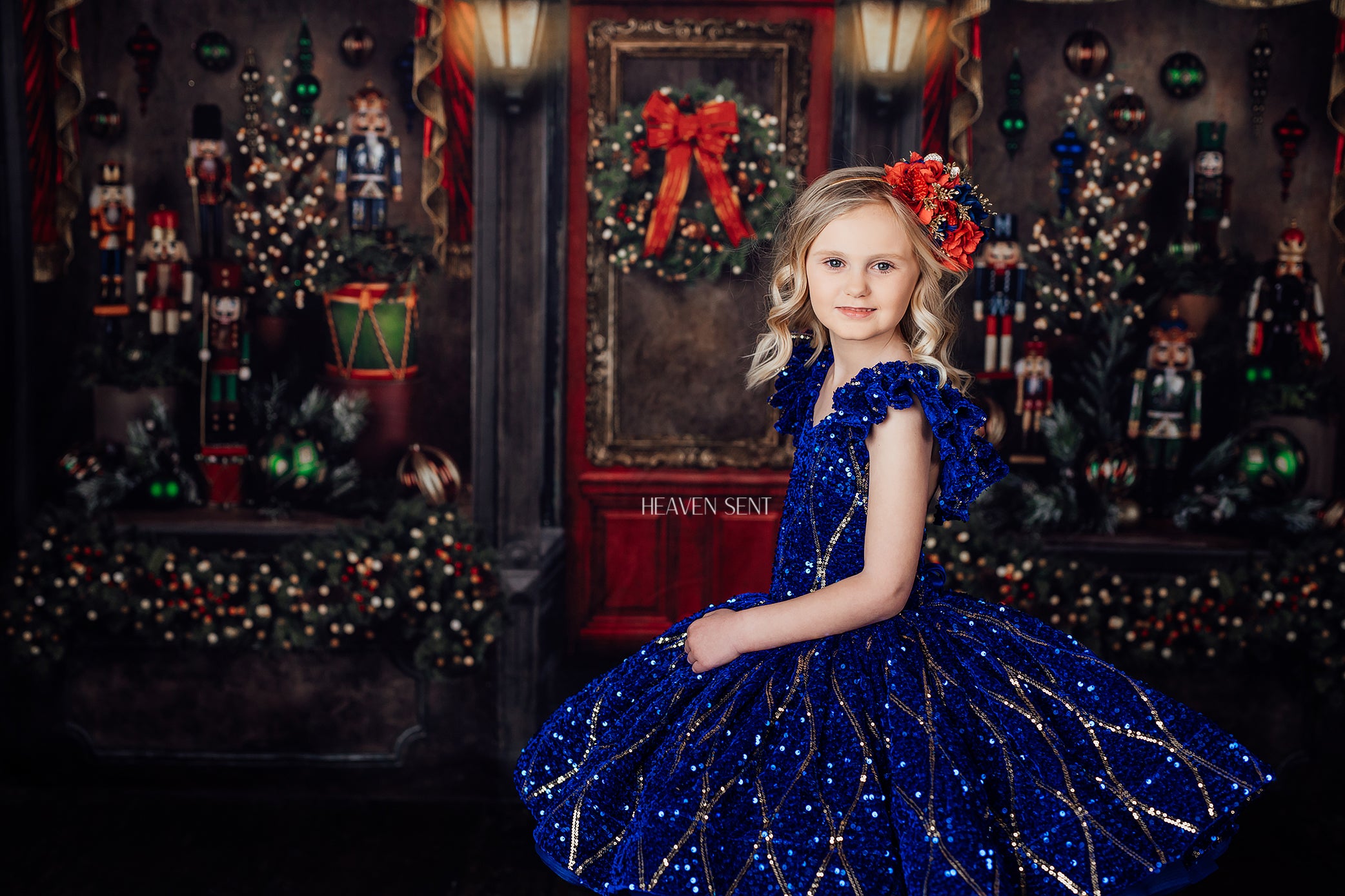 Rts euc "Nutcracker Dance" - Blue Petal Length Dress ( 6 Year - Petite 8 Year)