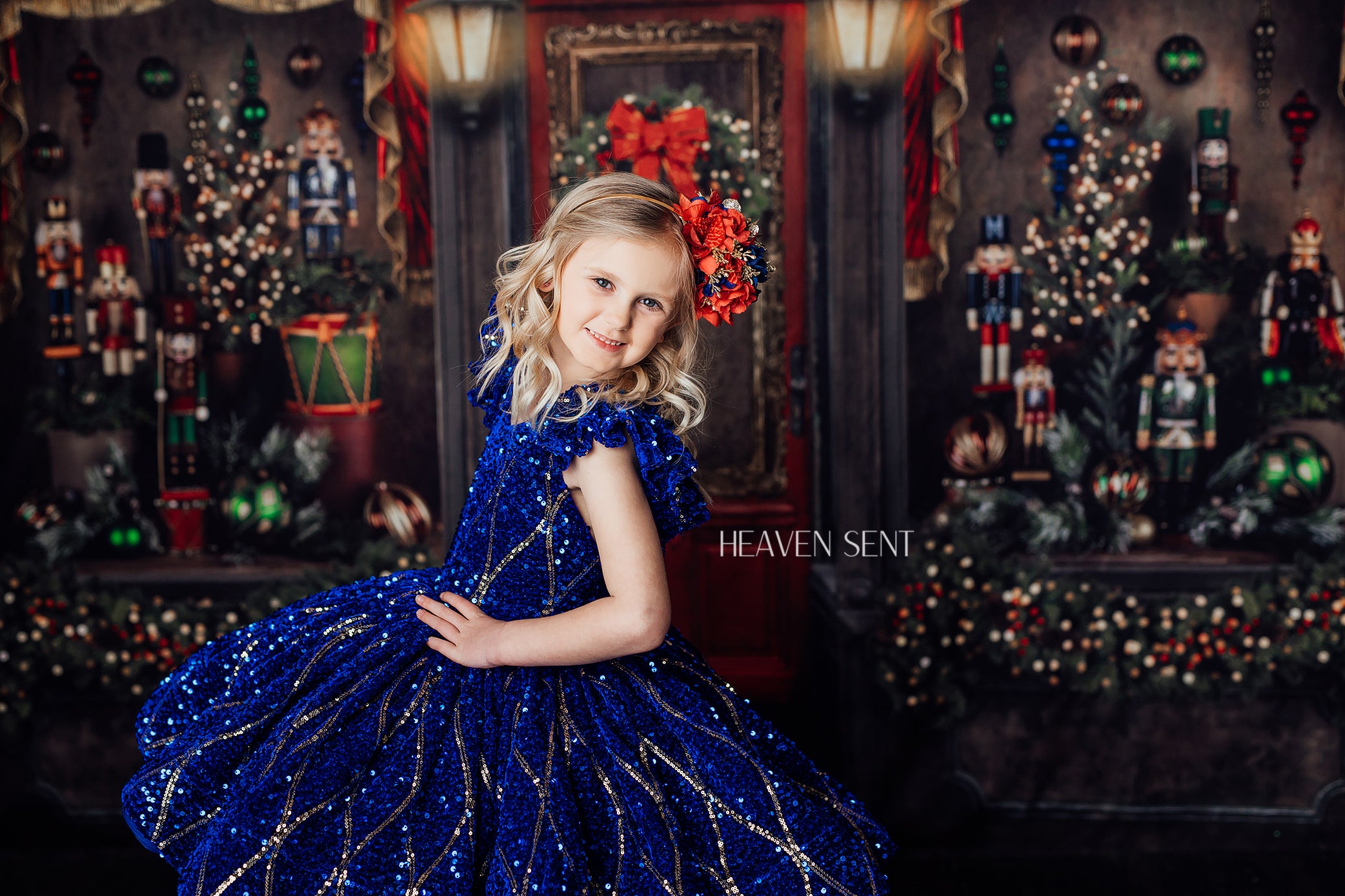 Rts euc "Nutcracker Dance" - Blue Petal Length Dress ( 6 Year - Petite 8 Year)