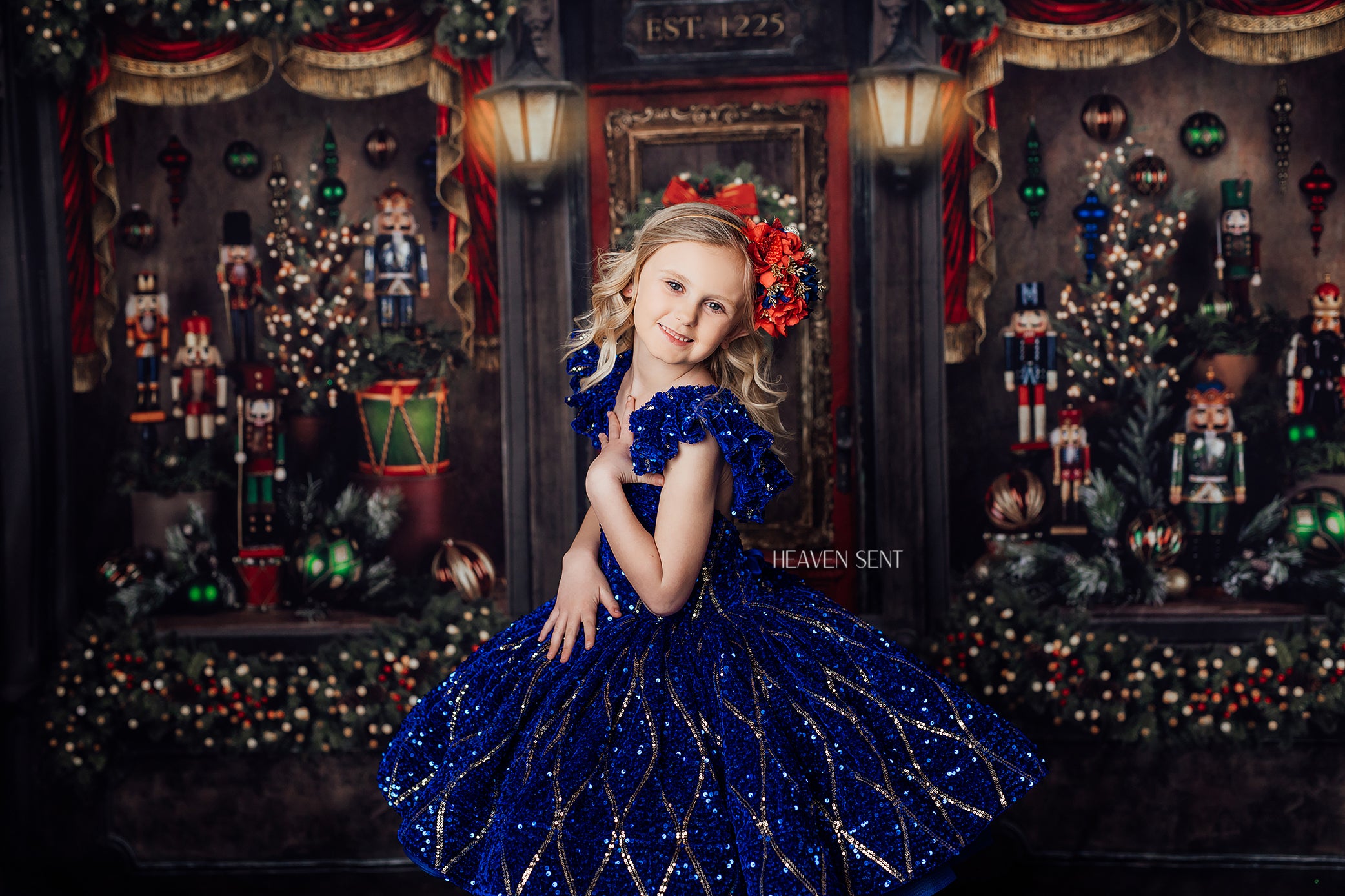 Rts euc "Nutcracker Dance" - Blue Petal Length Dress ( 6 Year - Petite 8 Year)