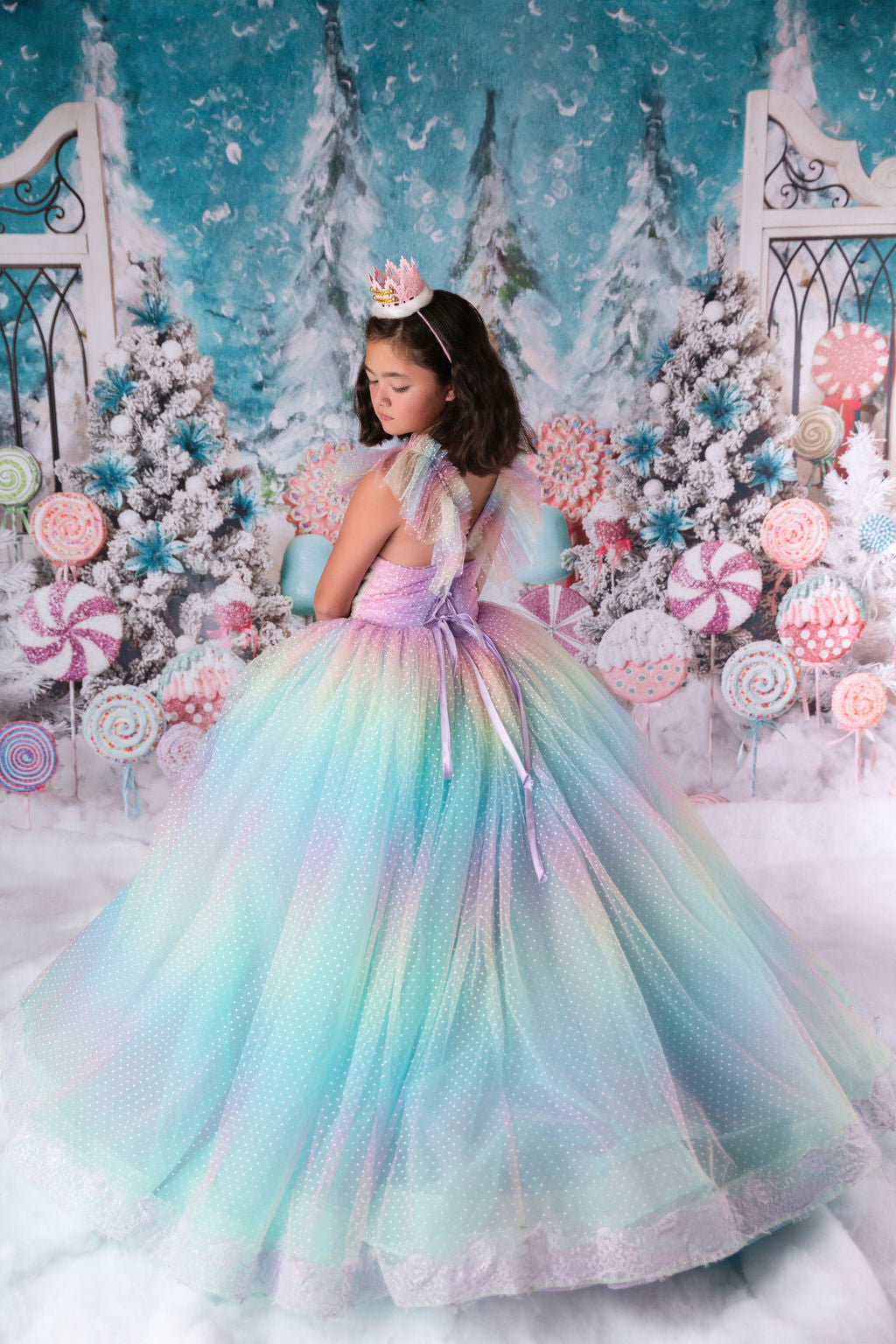 "Ombre Lilac Dream" Floor Length Dress (7 Year-Petite 8 Year)