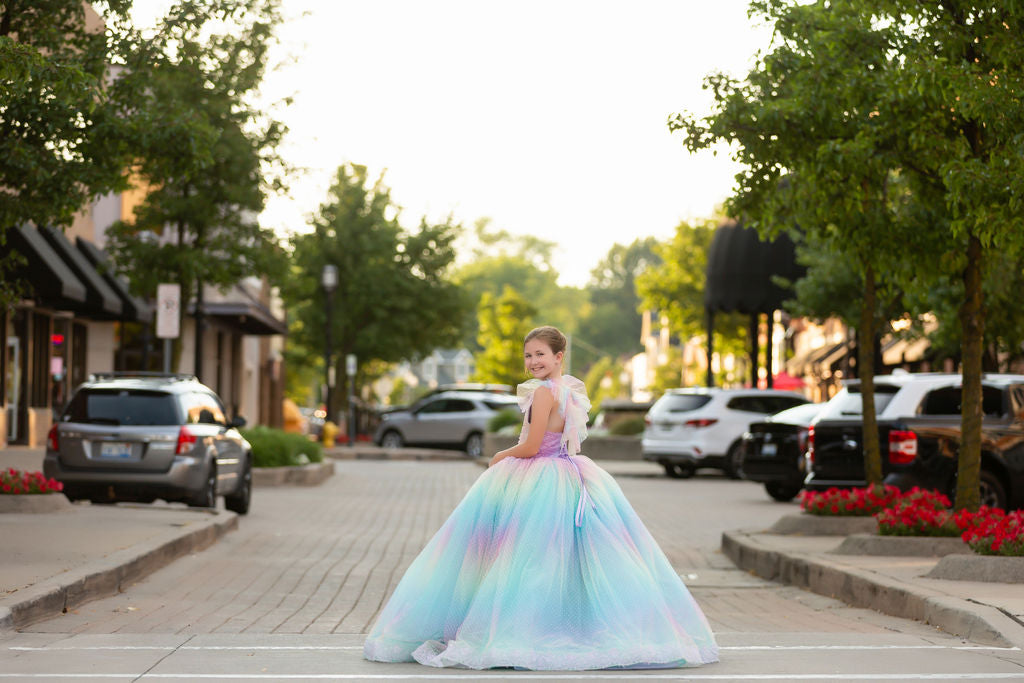 "Ombre Lilac Dream" Floor Length Dress (7 Year-Petite 8 Year)