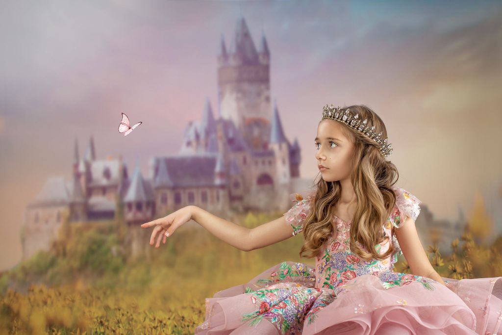 "Lola" - Petal Short Length Dress ( 6 Year - Petite 7 Year)