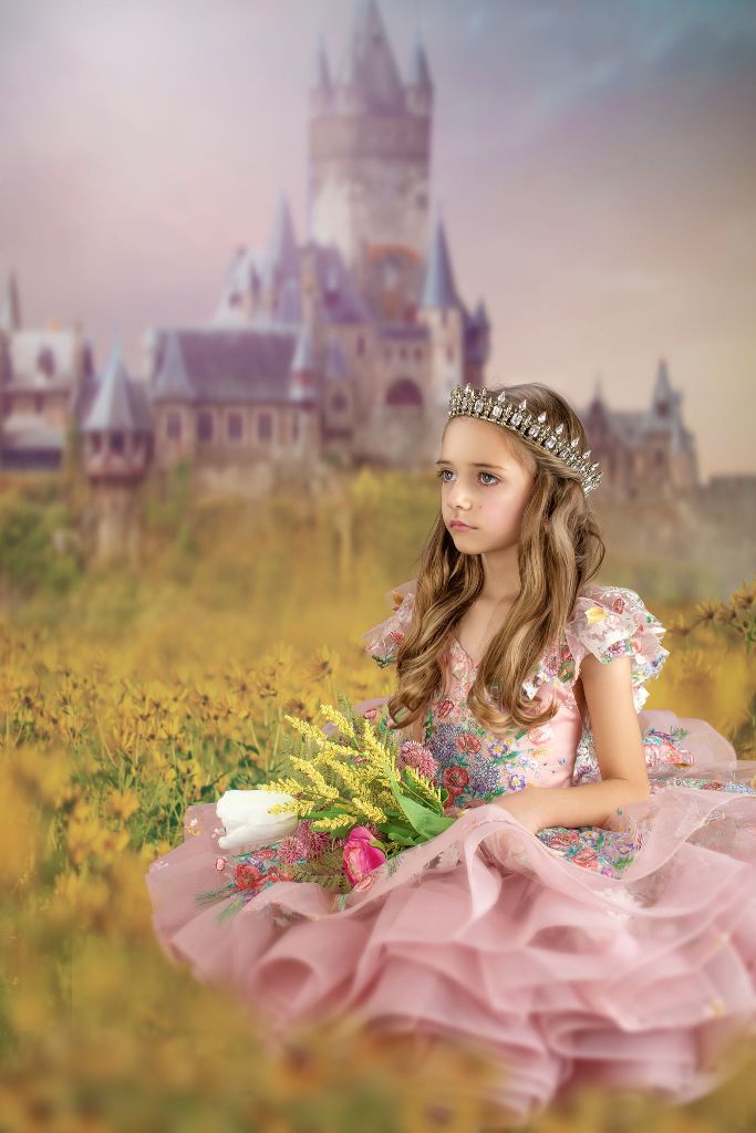 "Lola" - Petal Short Length Dress ( 6 Year - Petite 7 Year)