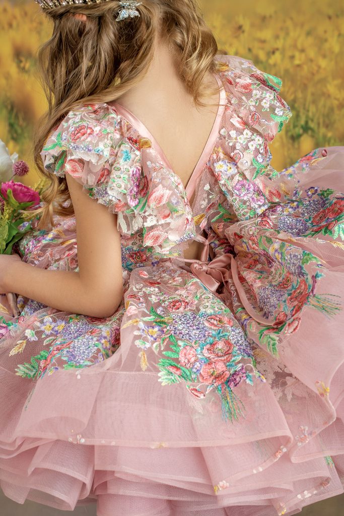 "Lola" - Petal Short Length Dress ( 6 Year - Petite 7 Year)