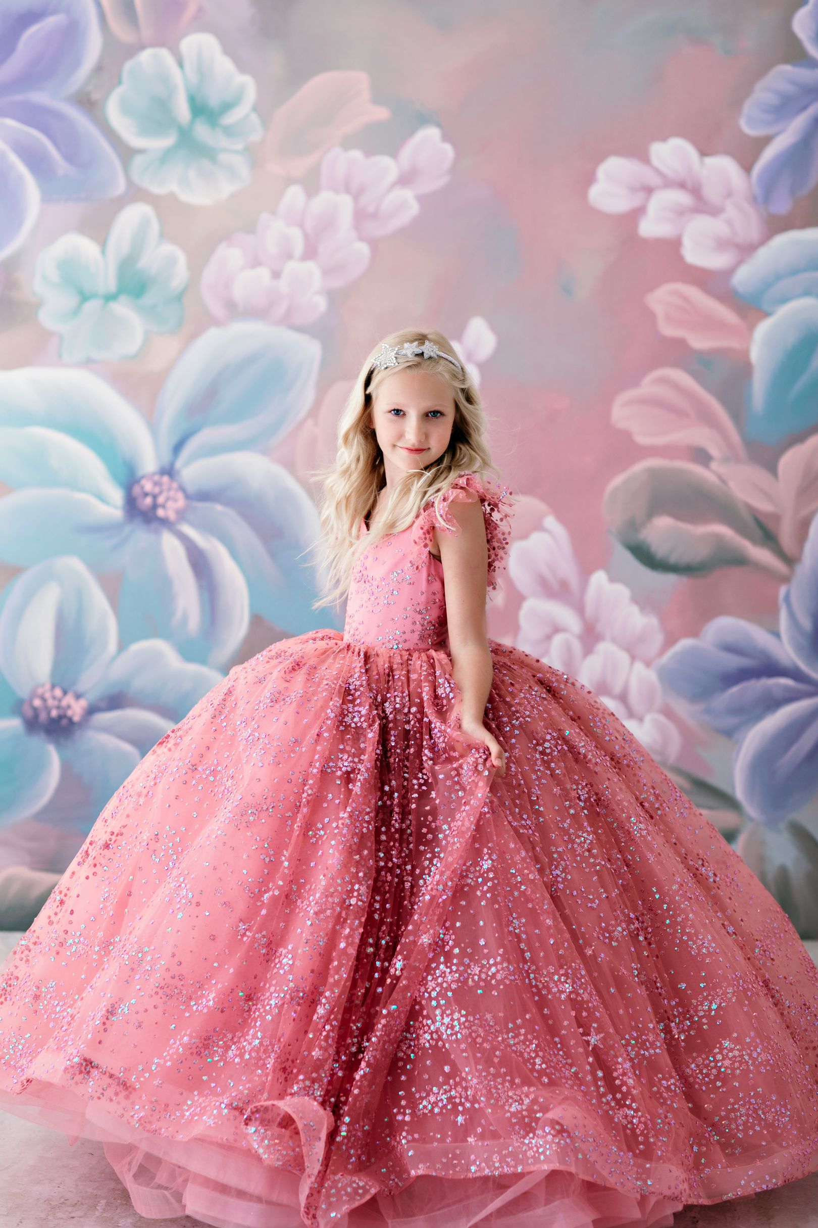 Starry Eyes Couture Gown-custom color options - GORGEOUS SPECIAL OCCASION OR PHOTO SHOOT DRESS