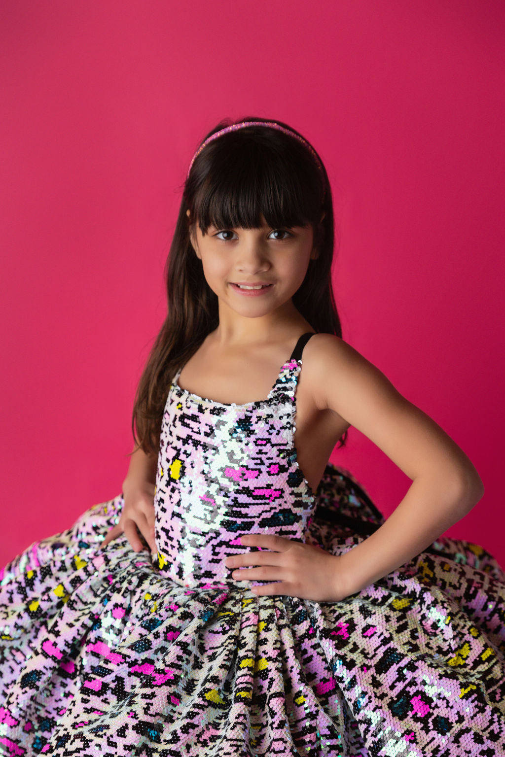 "Leopard Sass" Petal Length Dress ( 4 Year - Petite 5 Year)