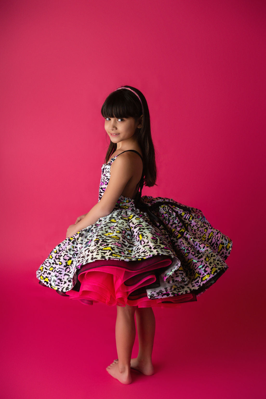 "Leopard Sass" Petal Length Dress ( 4 Year - Petite 5 Year)