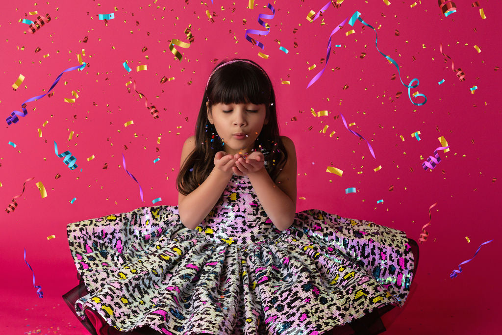 "Leopard Sass" Petal Length Dress ( 4 Year - Petite 5 Year)