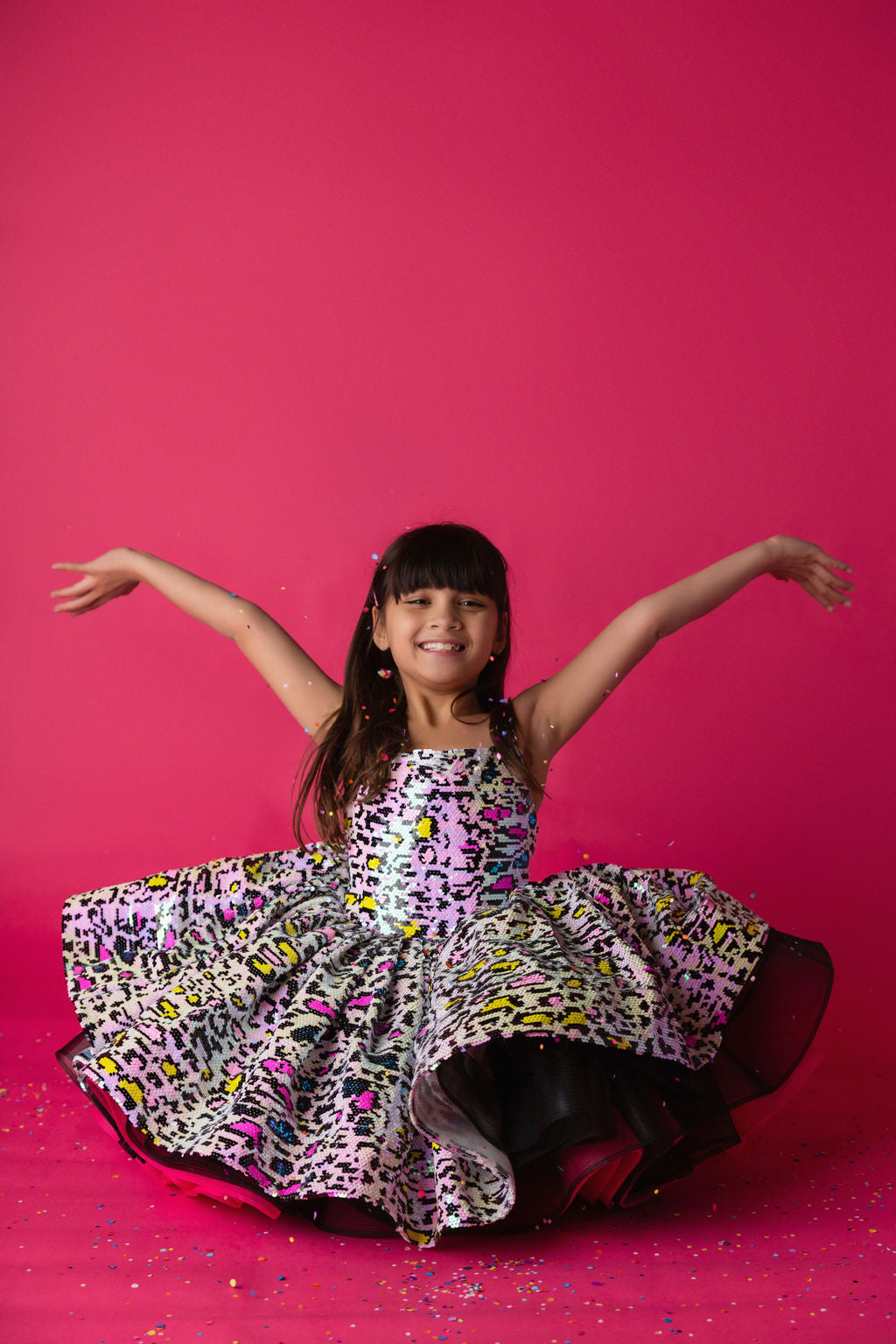 "Leopard Sass" Petal Length Dress ( 4 Year - Petite 5 Year)