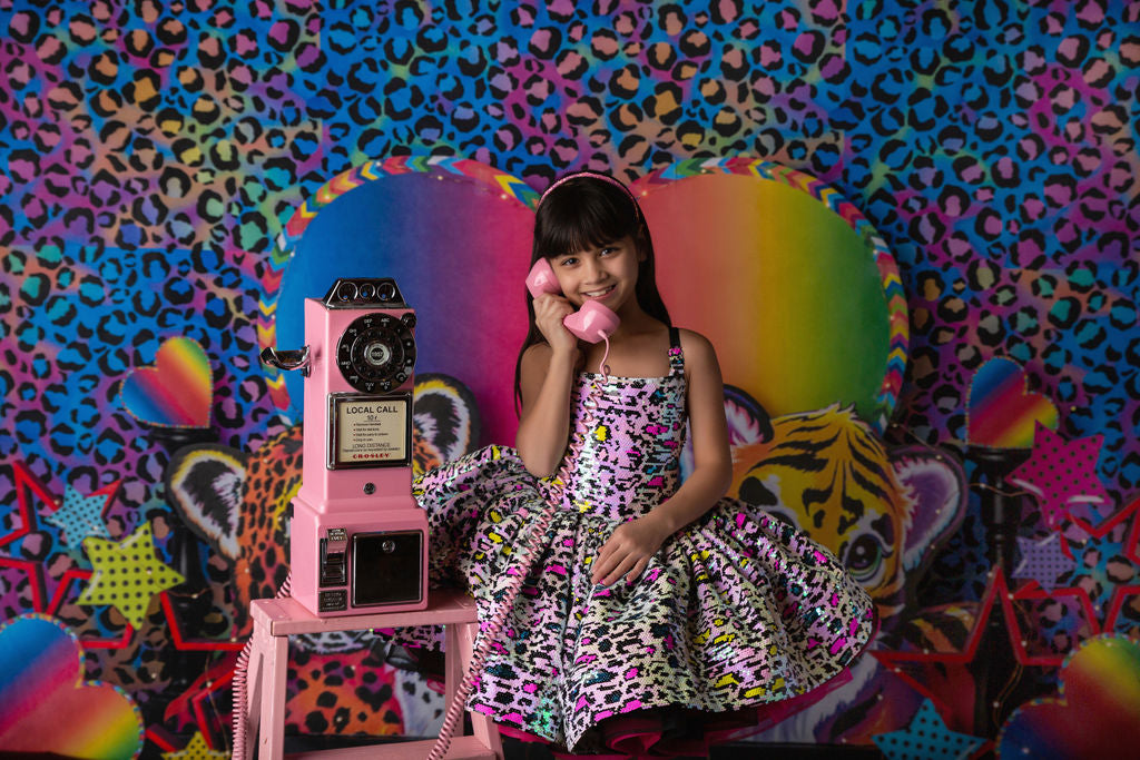"Leopard Sass" Petal Length Dress ( 4 Year - Petite 5 Year)