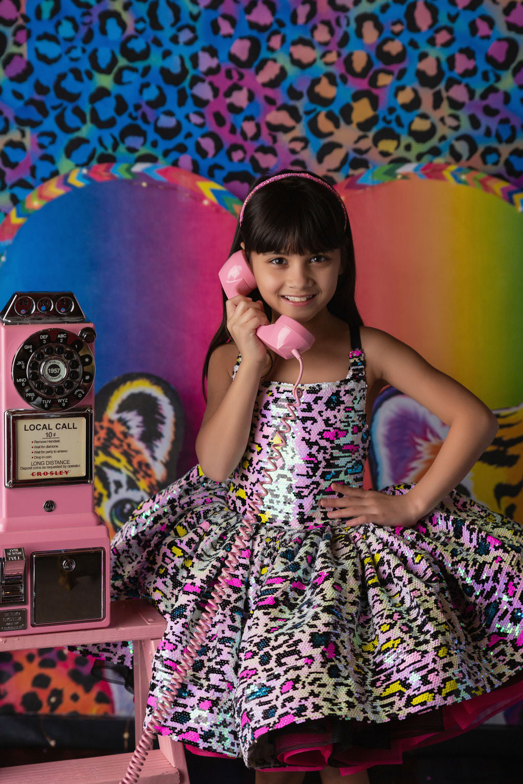 "Leopard Sass" Petal Length Dress ( 4 Year - Petite 5 Year)