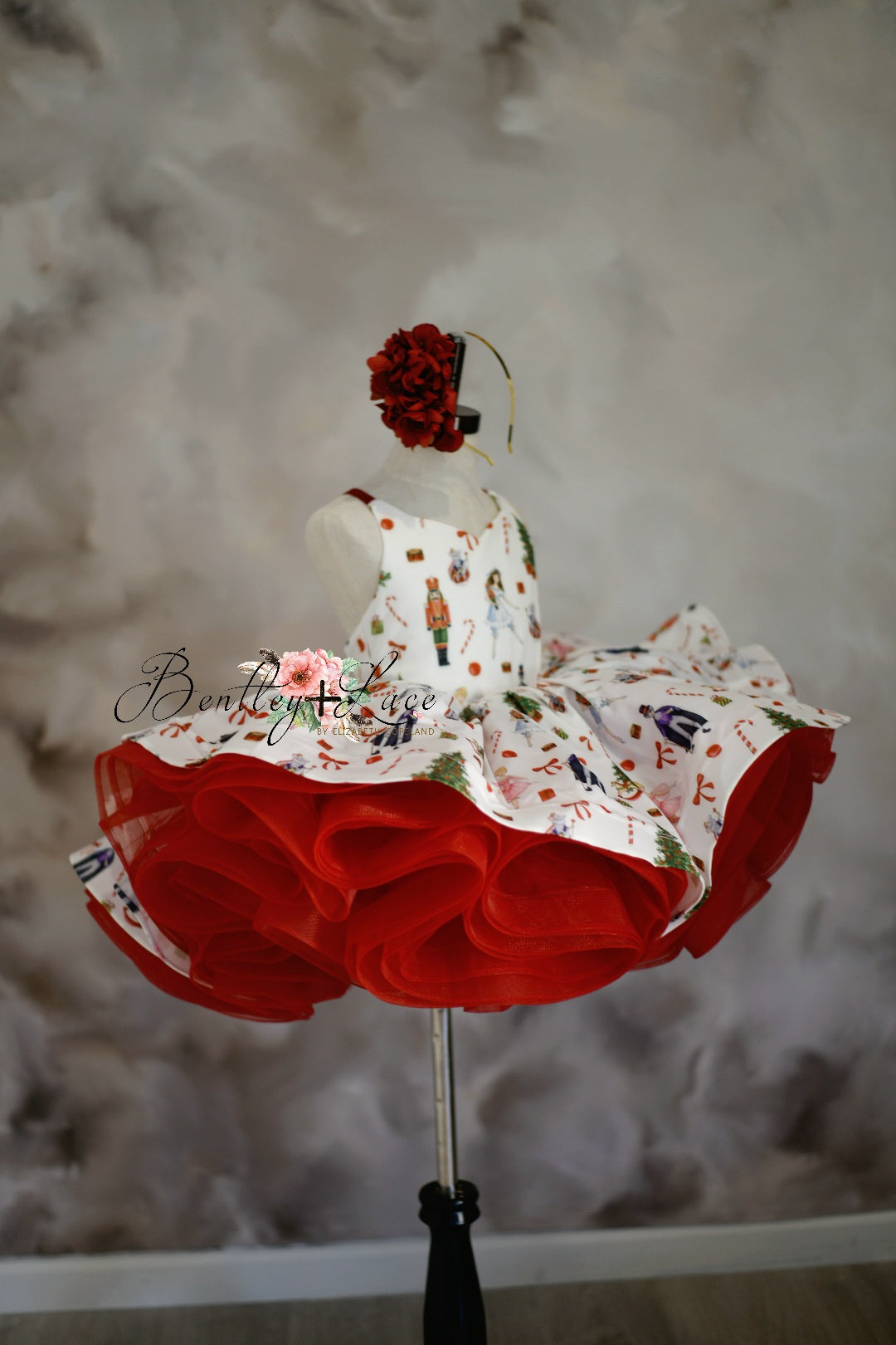 Retired rental euc Baby couture rental dress: "Nutcracker Dreams" -Petal Length Dress ( 4 Year - Petite 5 Year)