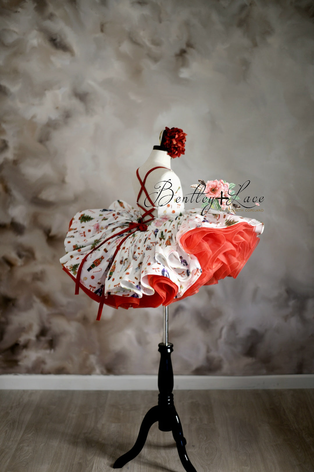Retired rental euc Baby couture rental dress: "Nutcracker Dreams" -Petal Length Dress ( 4 Year - Petite 5 Year)