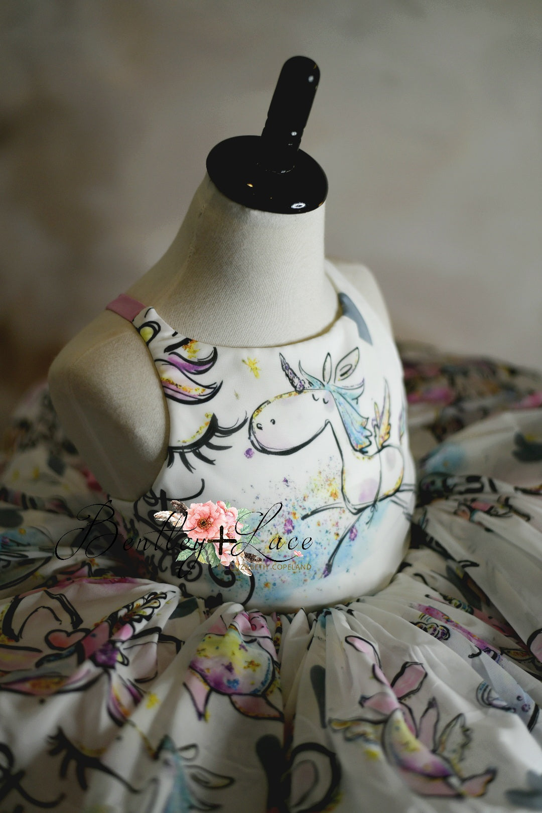 Exclusive "Let's Be Unicorns"-Petal Length Gown ( 4 Year - Petite 5 Year)