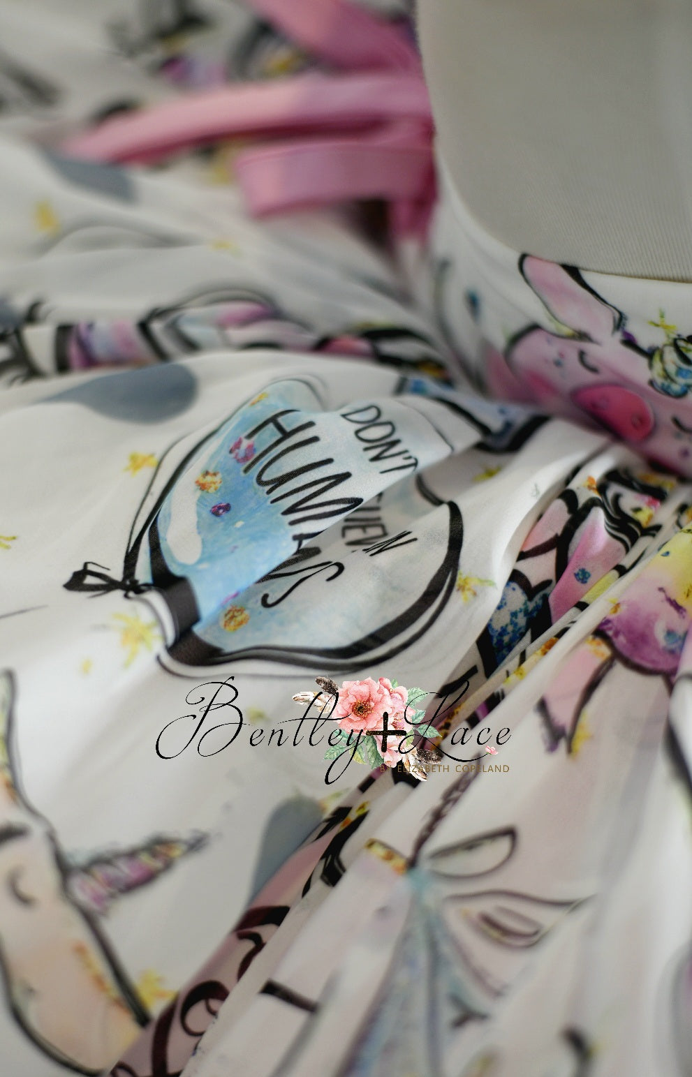 Exclusive "Let's Be Unicorns"-Petal Length Gown ( 4 Year - Petite 5 Year)