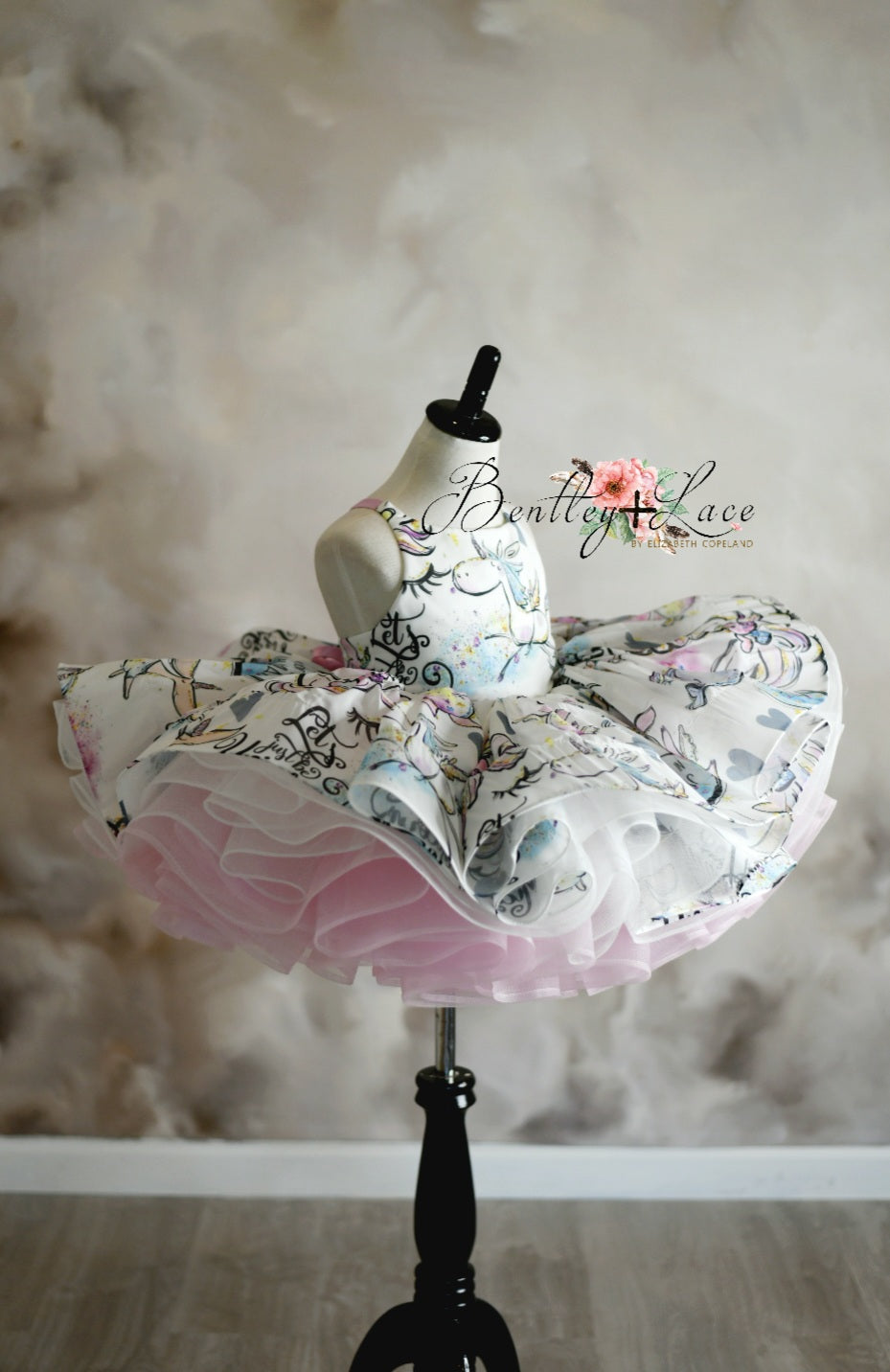 Exclusive "Let's Be Unicorns"-Petal Length Gown ( 4 Year - Petite 5 Year)