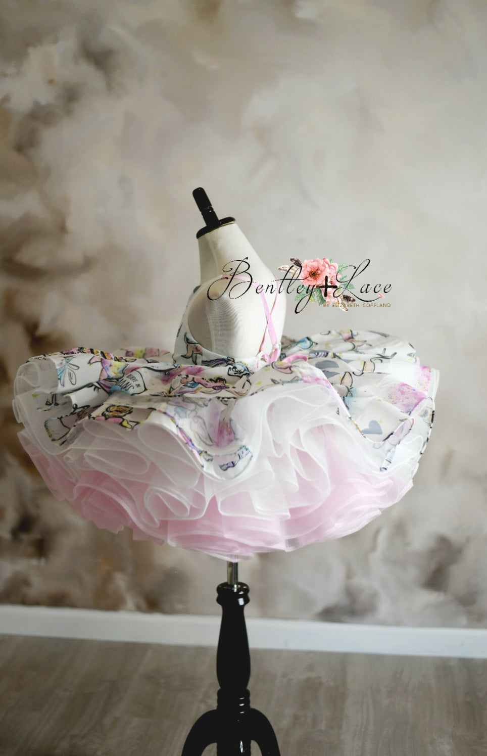 Exclusive "Let's Be Unicorns"-Petal Length Gown ( 4 Year - Petite 5 Year)