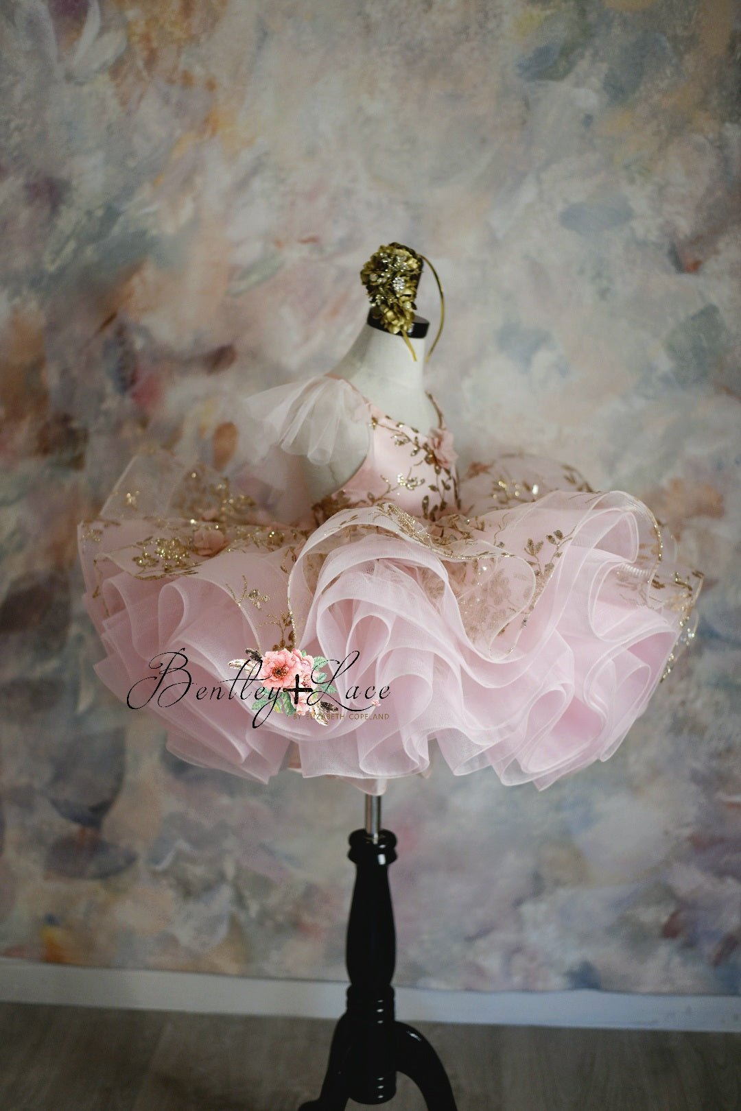 "Sadie" in Blush Petal length gown- (4 year- petite 5 year)