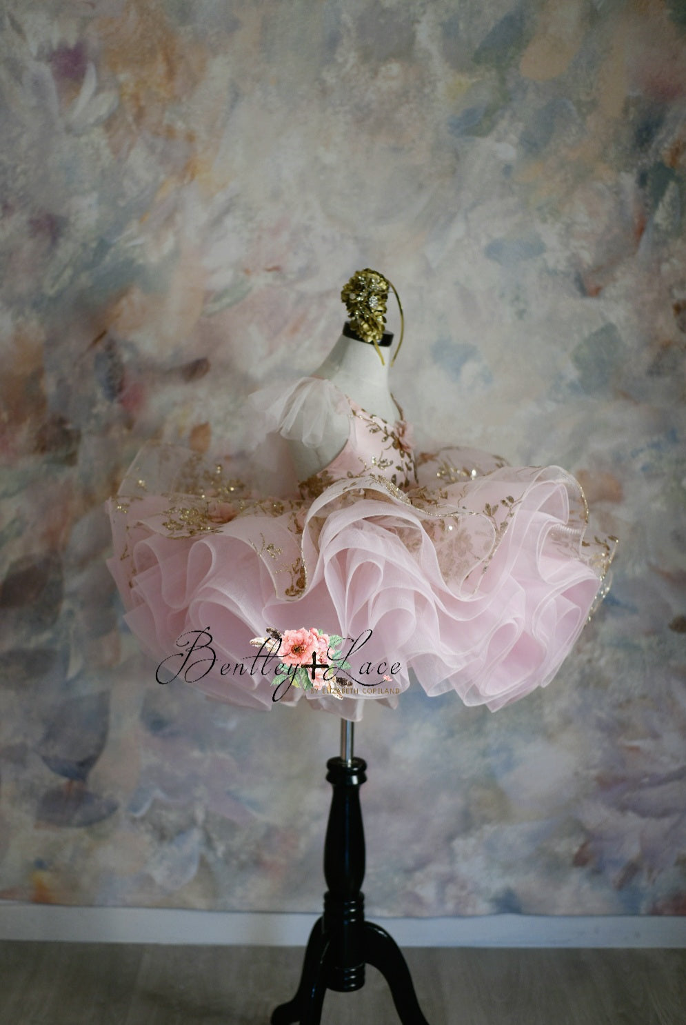 "Sadie" in Blush Petal length gown- (4 year- petite 5 year)
