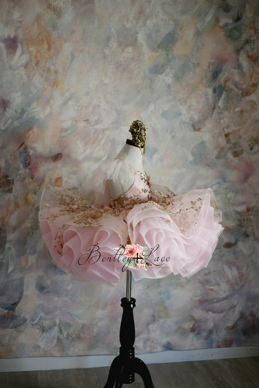"Sadie" in Blush Petal length gown- (4 year- petite 5 year)