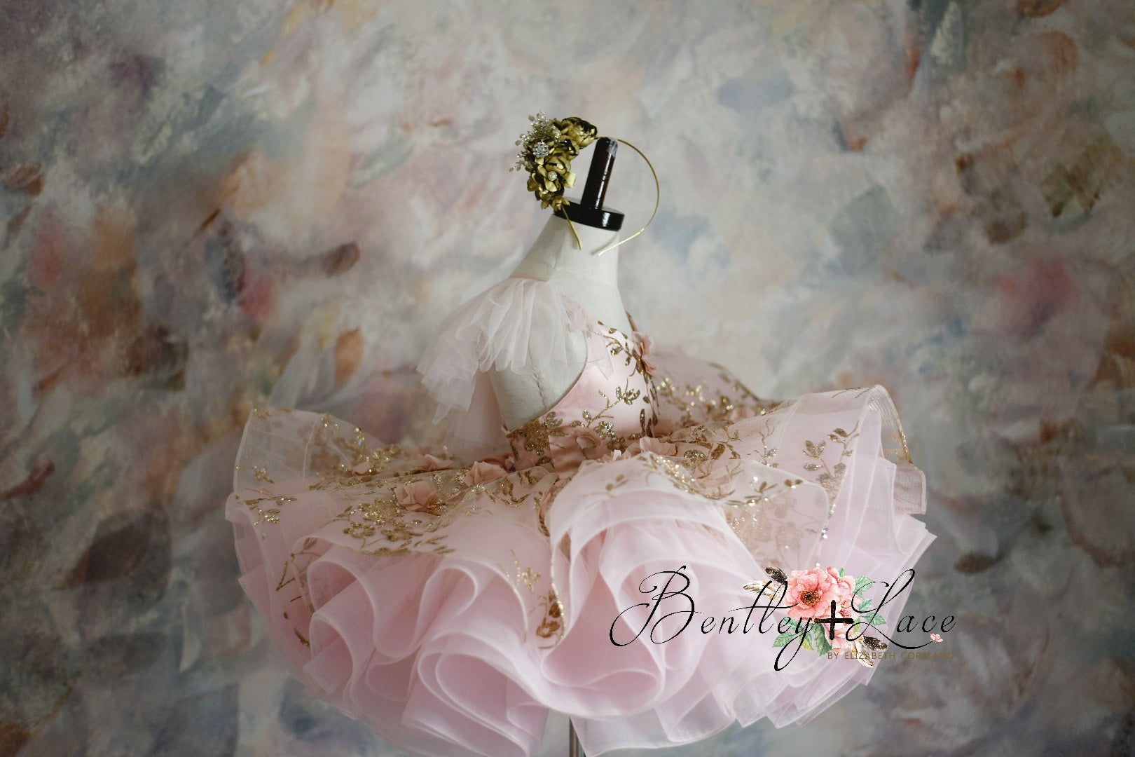 "Sadie" in Blush Petal length gown- (4 year- petite 5 year)